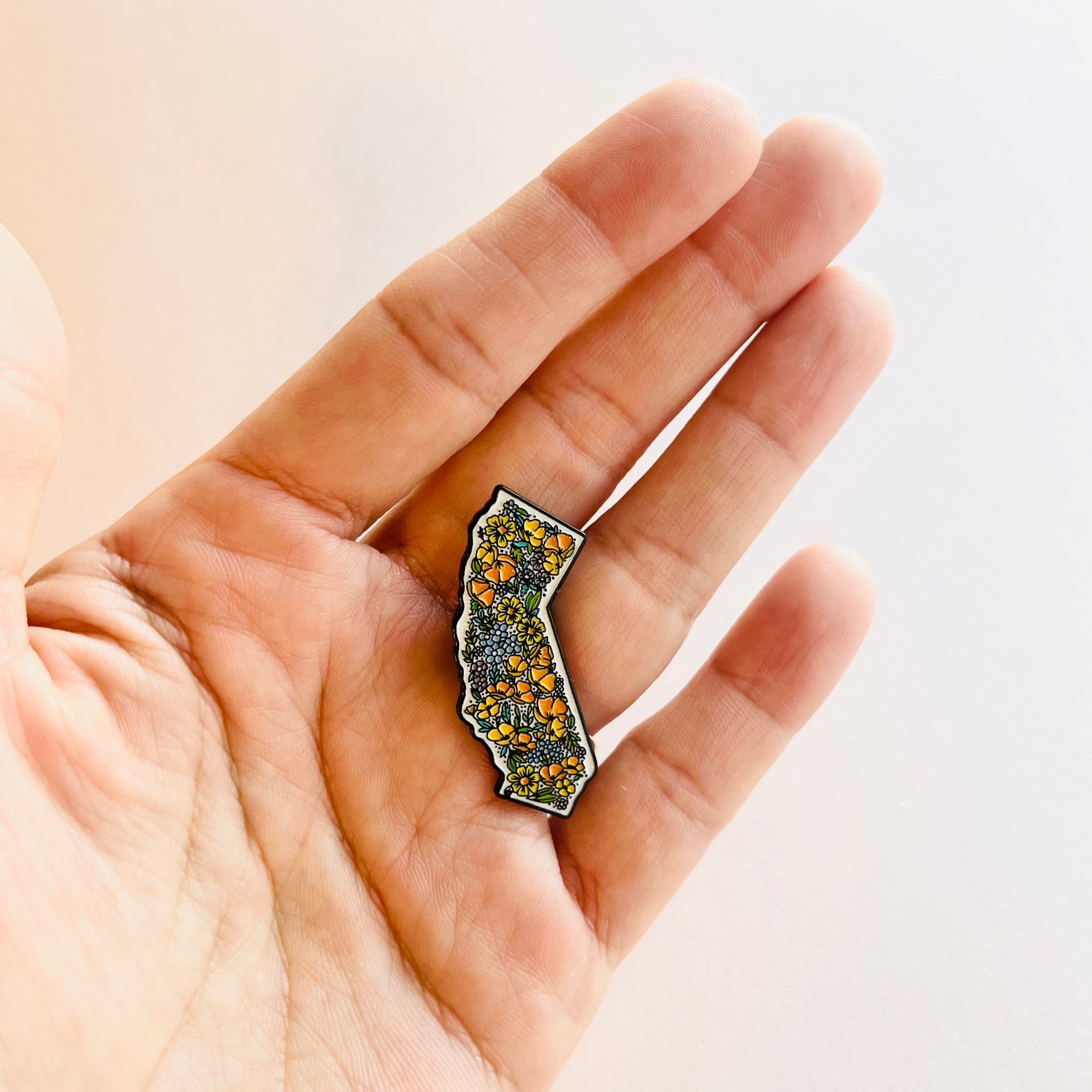 California Wildflowers Enamel Pin