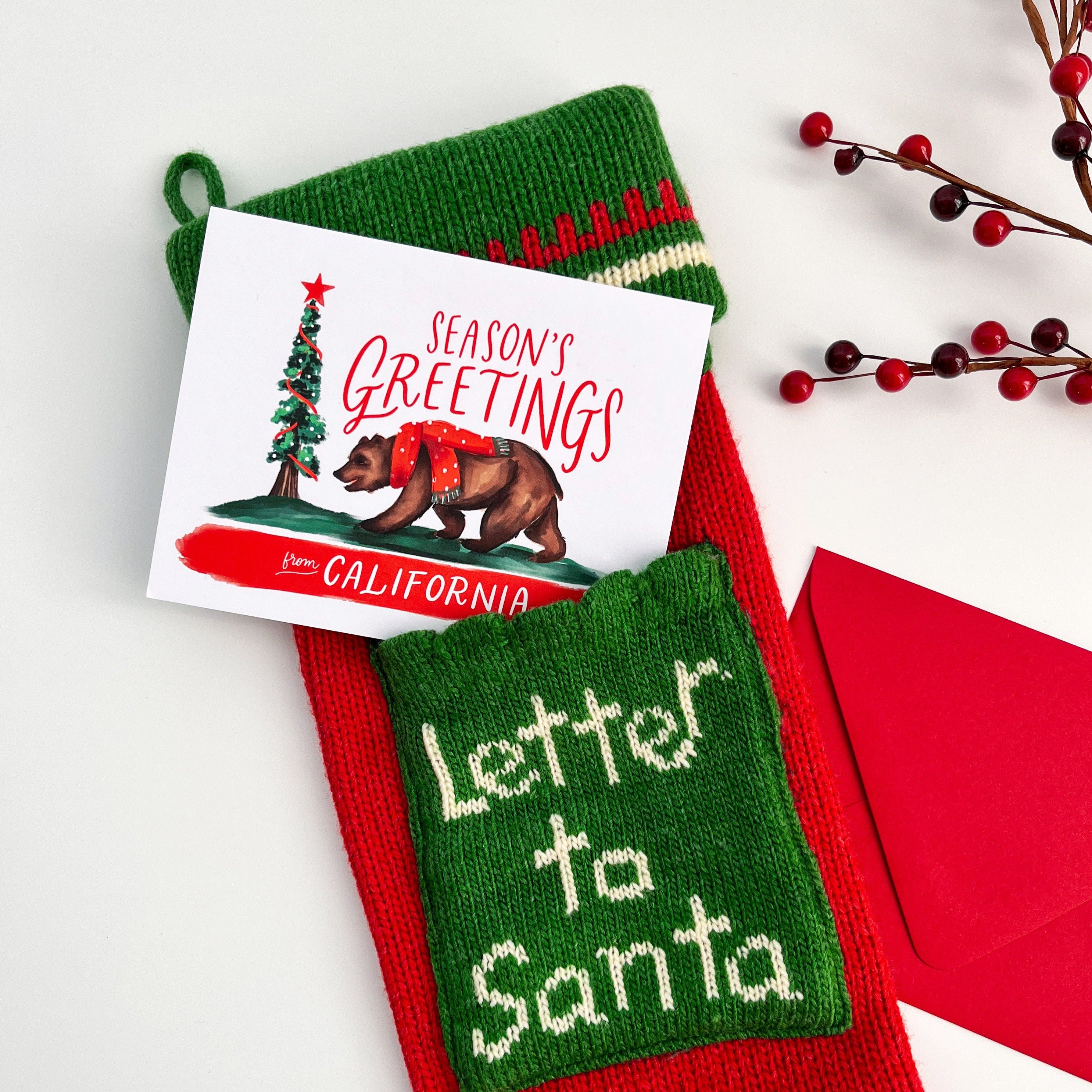 Season's Greetings From California Notecard