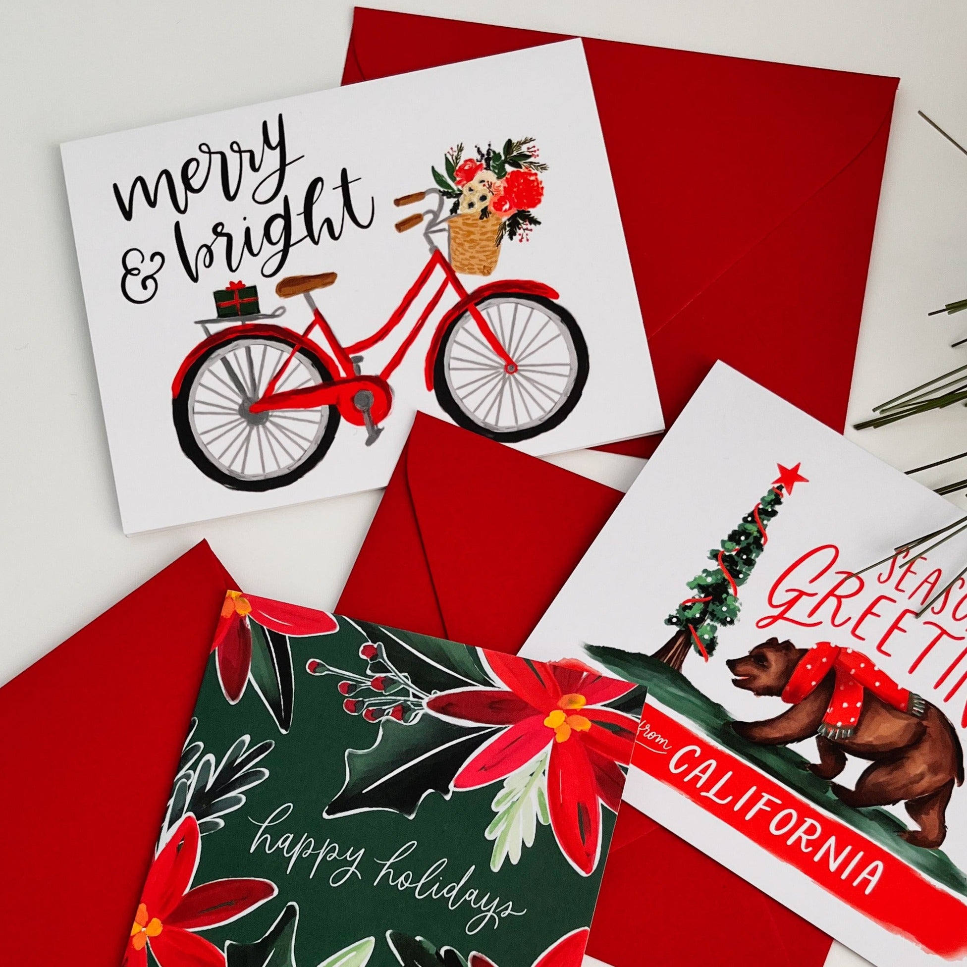 Merry and Bright Christmas Greeting Card