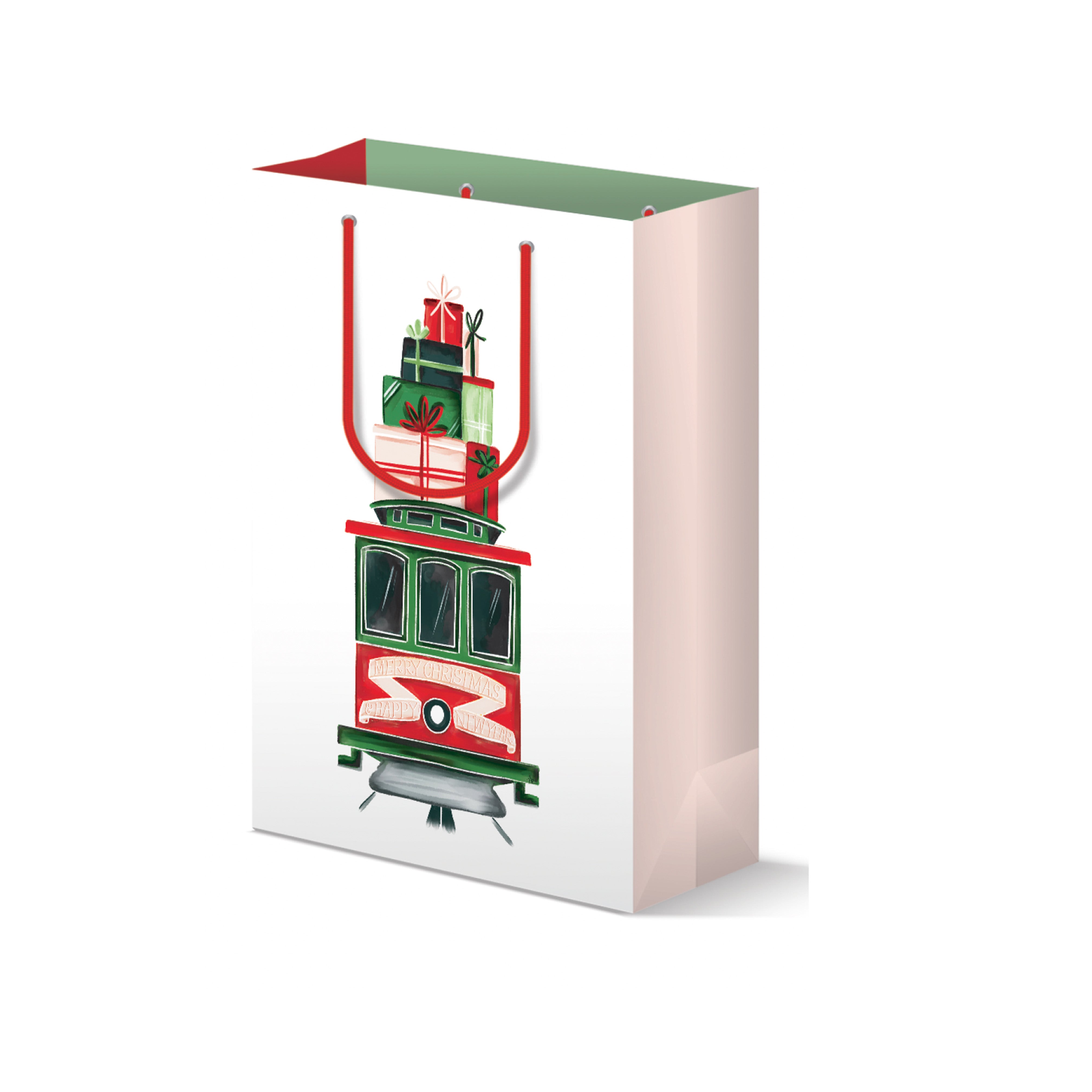 Cable Car With Gifts - Holiday Gift Bag