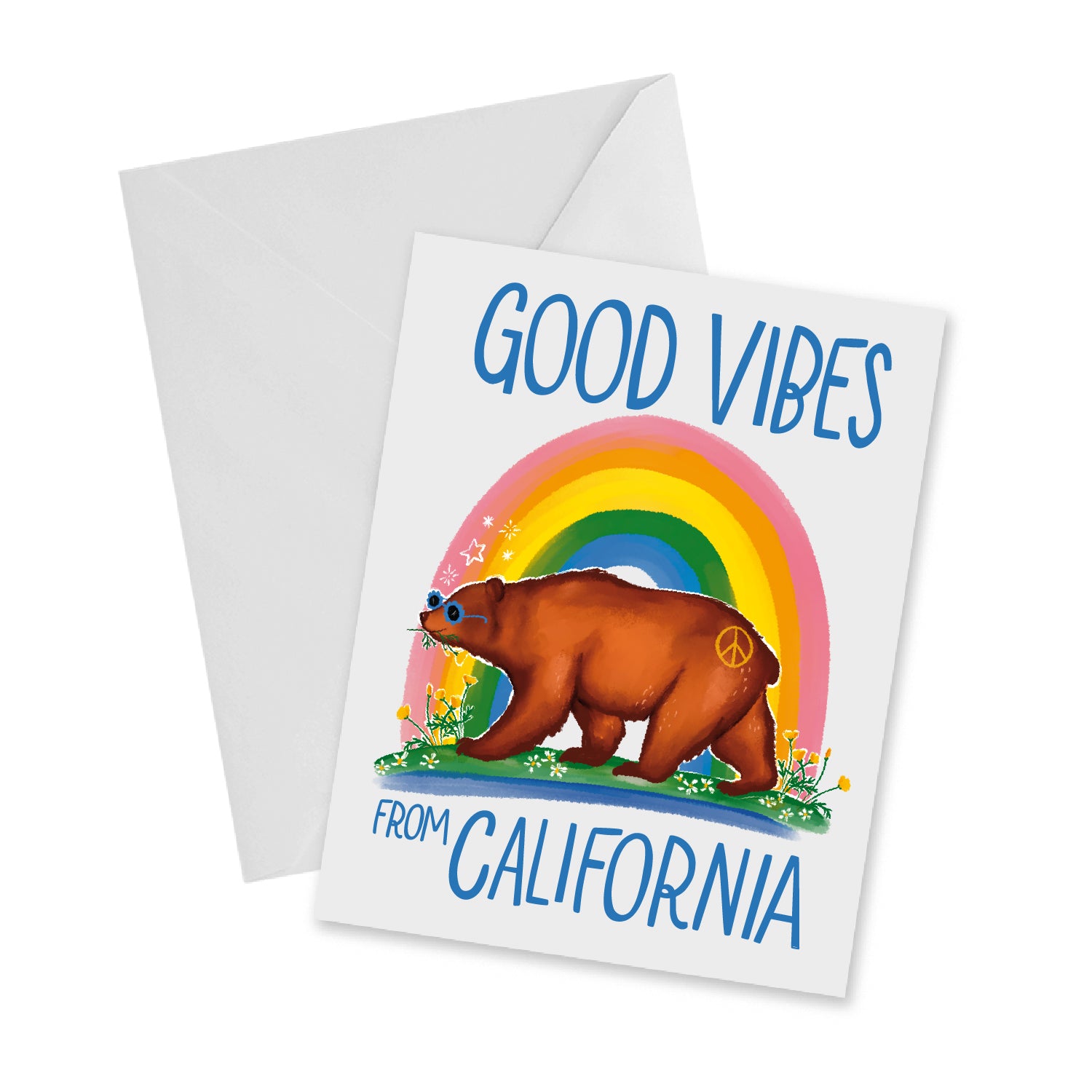 Good Vibes Cali Bear Notecard