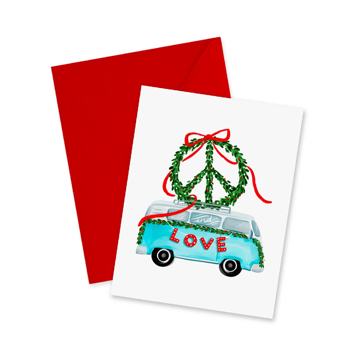Peace and Love Holiday Greeting Card