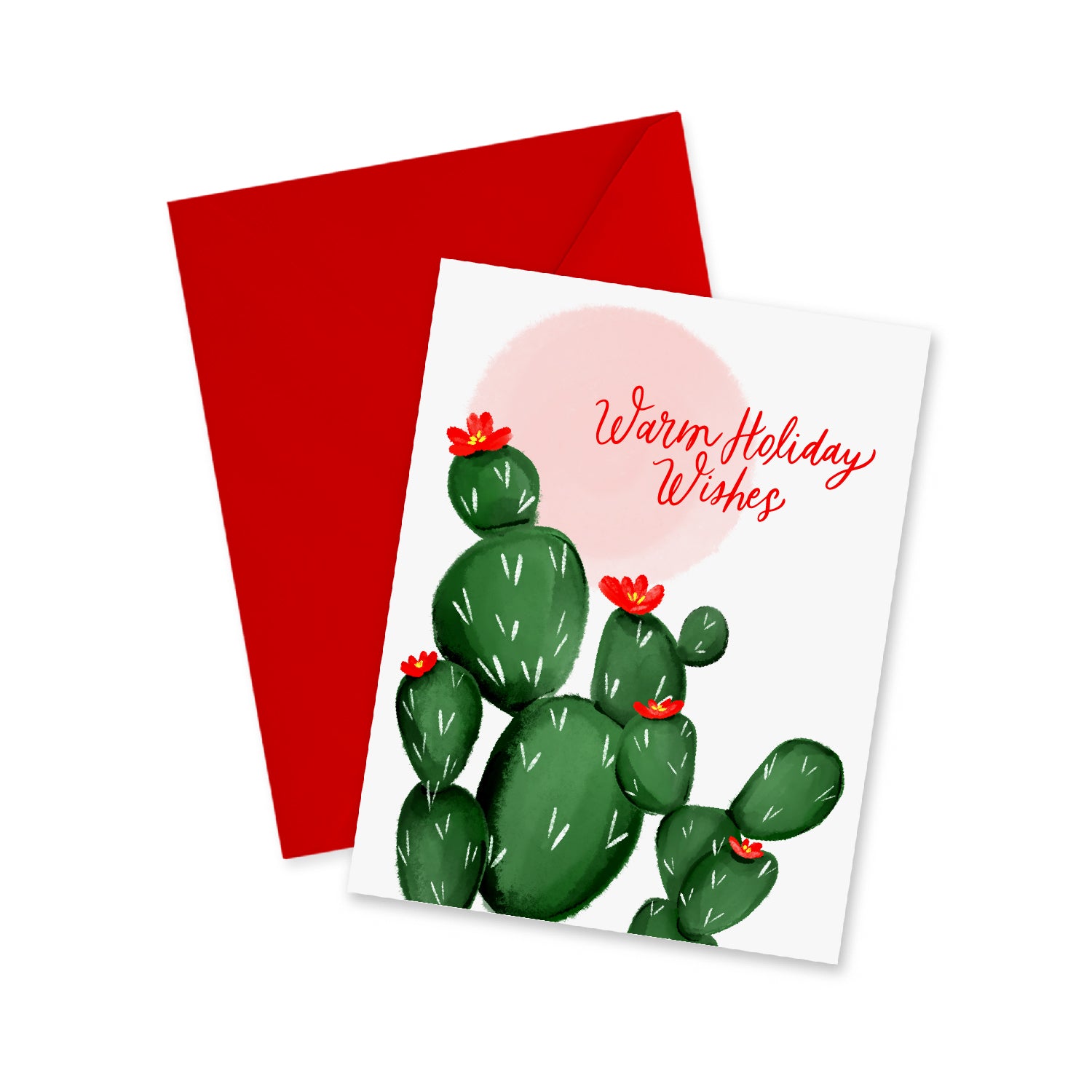 cactus greeting cards Warm Wishes Holiday Cactus Holiday Greeting Card