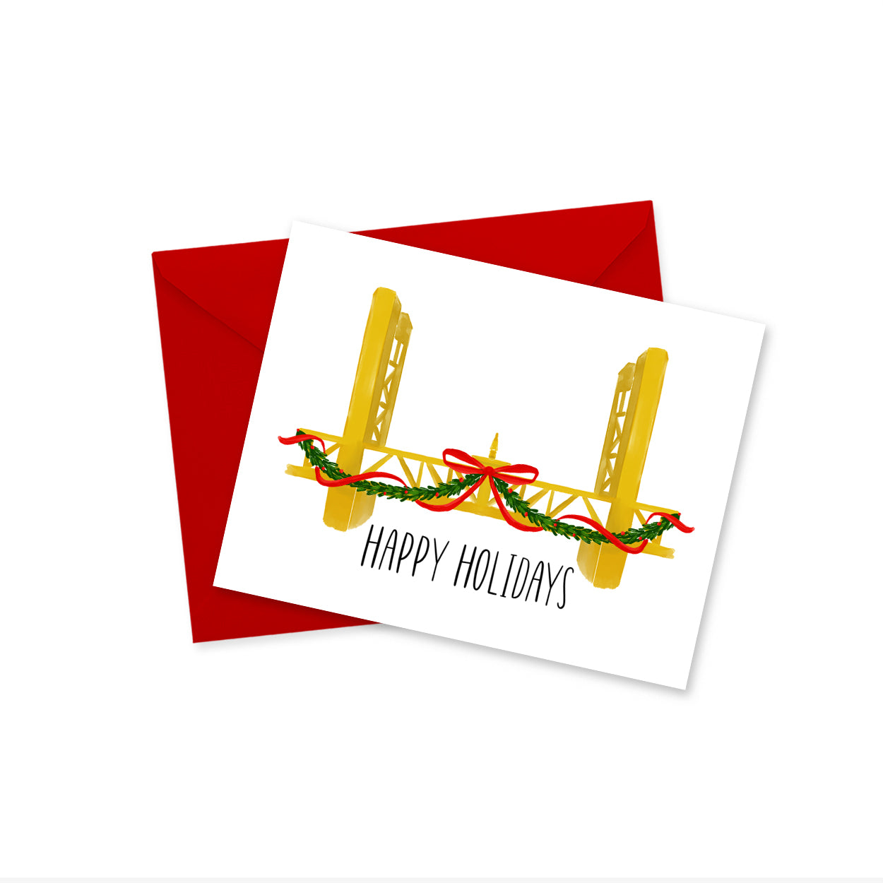 Tower Bridge Holiday Greeting Card