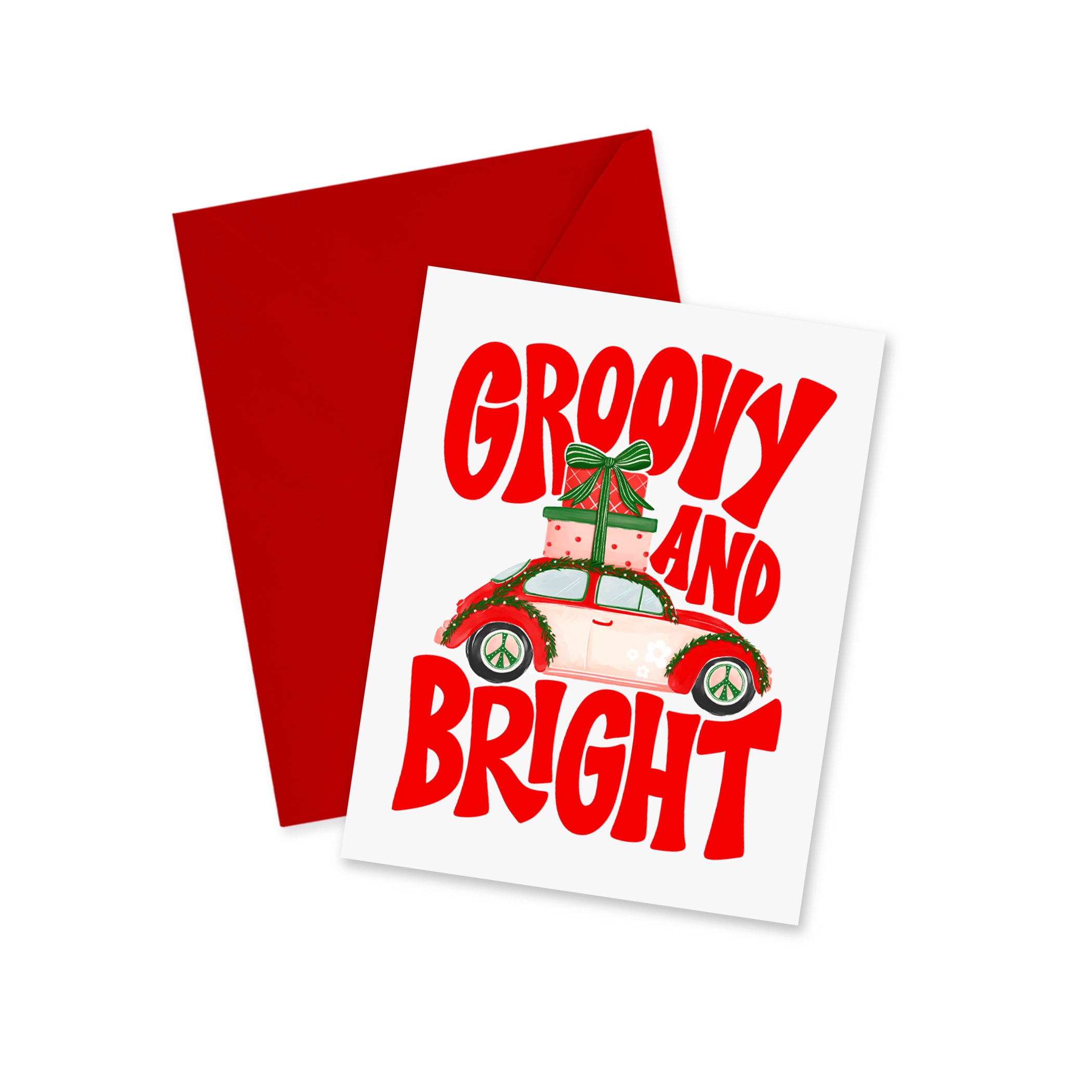 Groovy and Bright Holiday Greeting Card