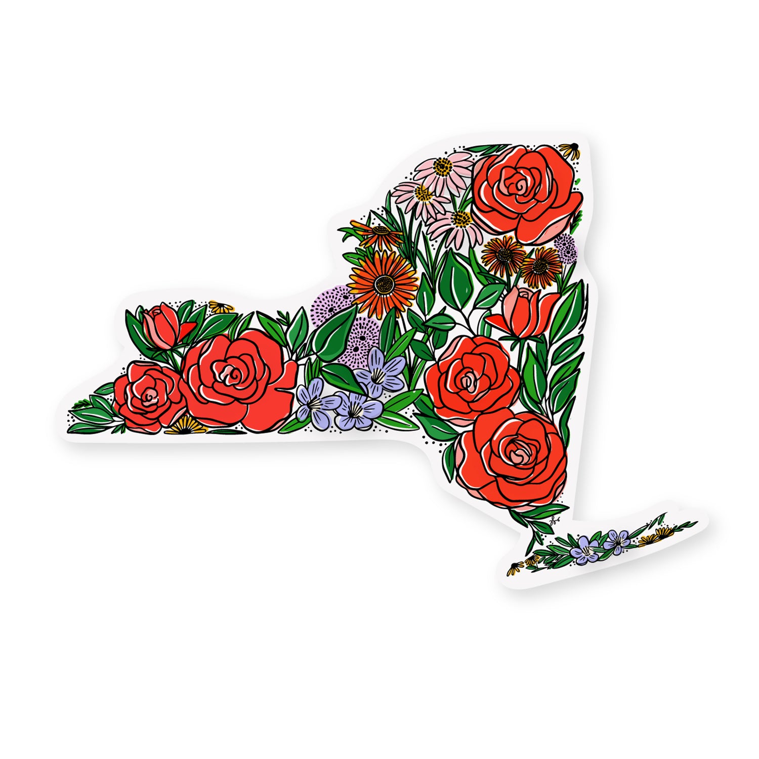 New York Wildflowers Sticker