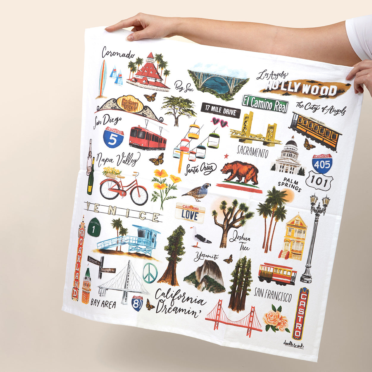 California Dreamin' Tea Towel