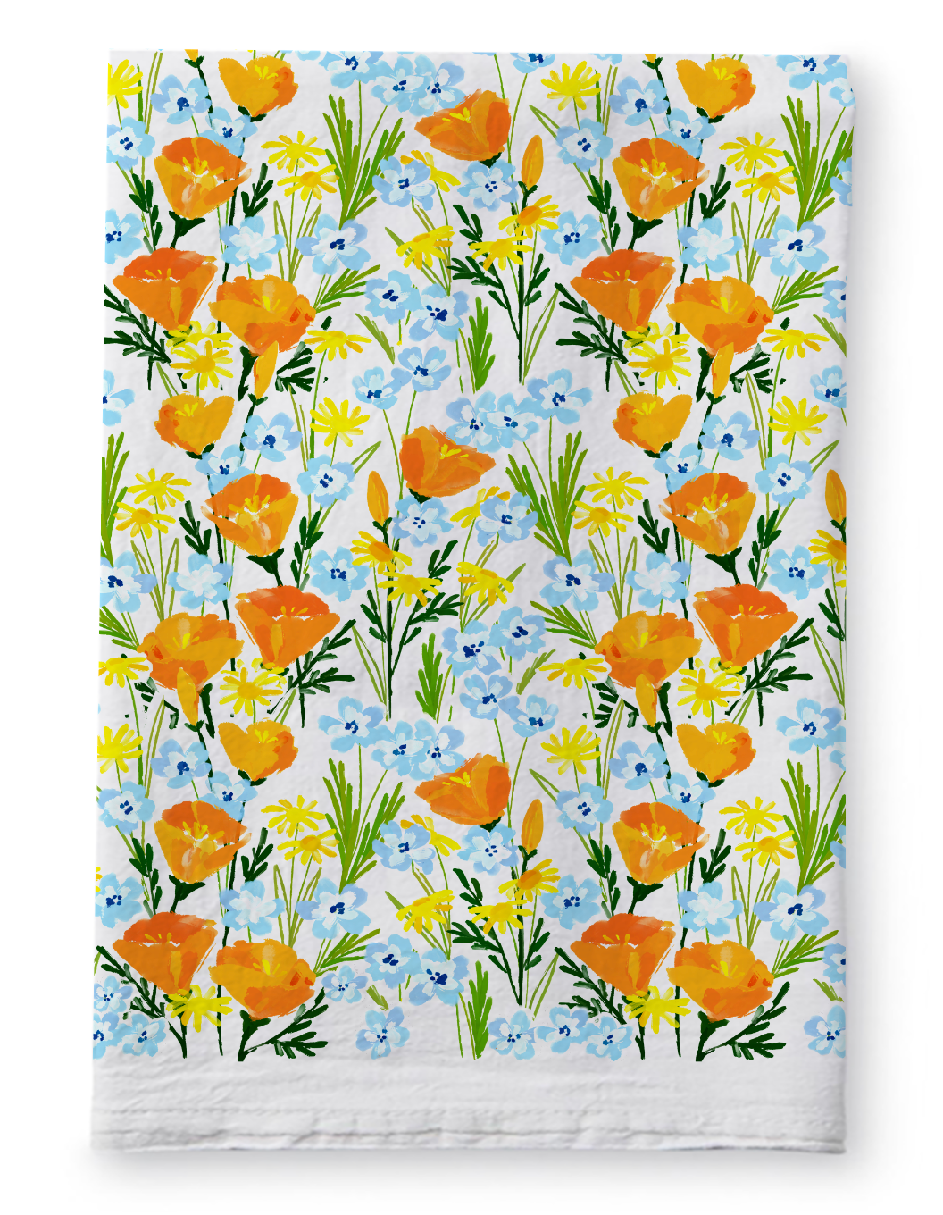 Full Bloom Wildflowers Tea Towel