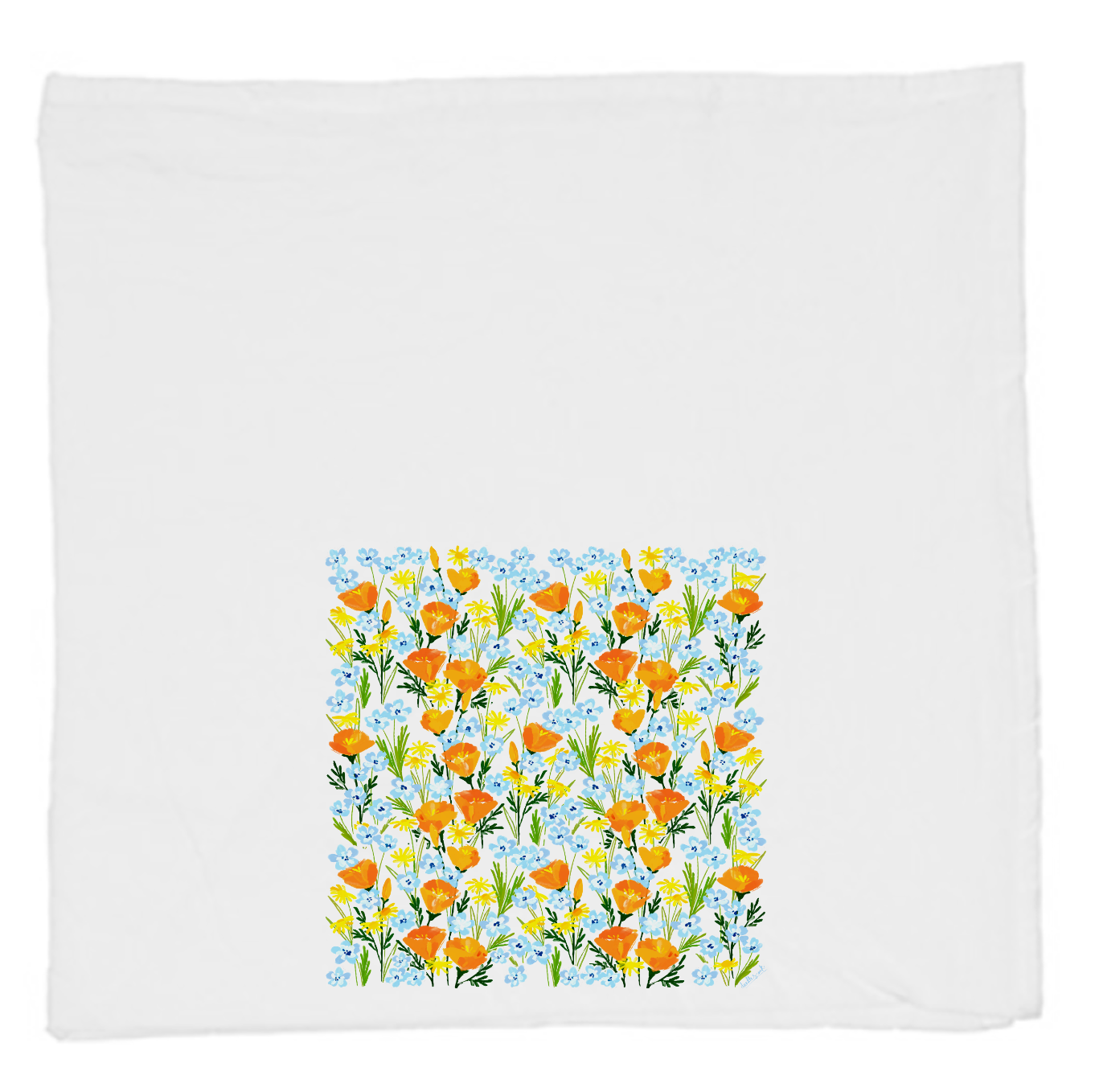 Full Bloom Wildflowers Tea Towel