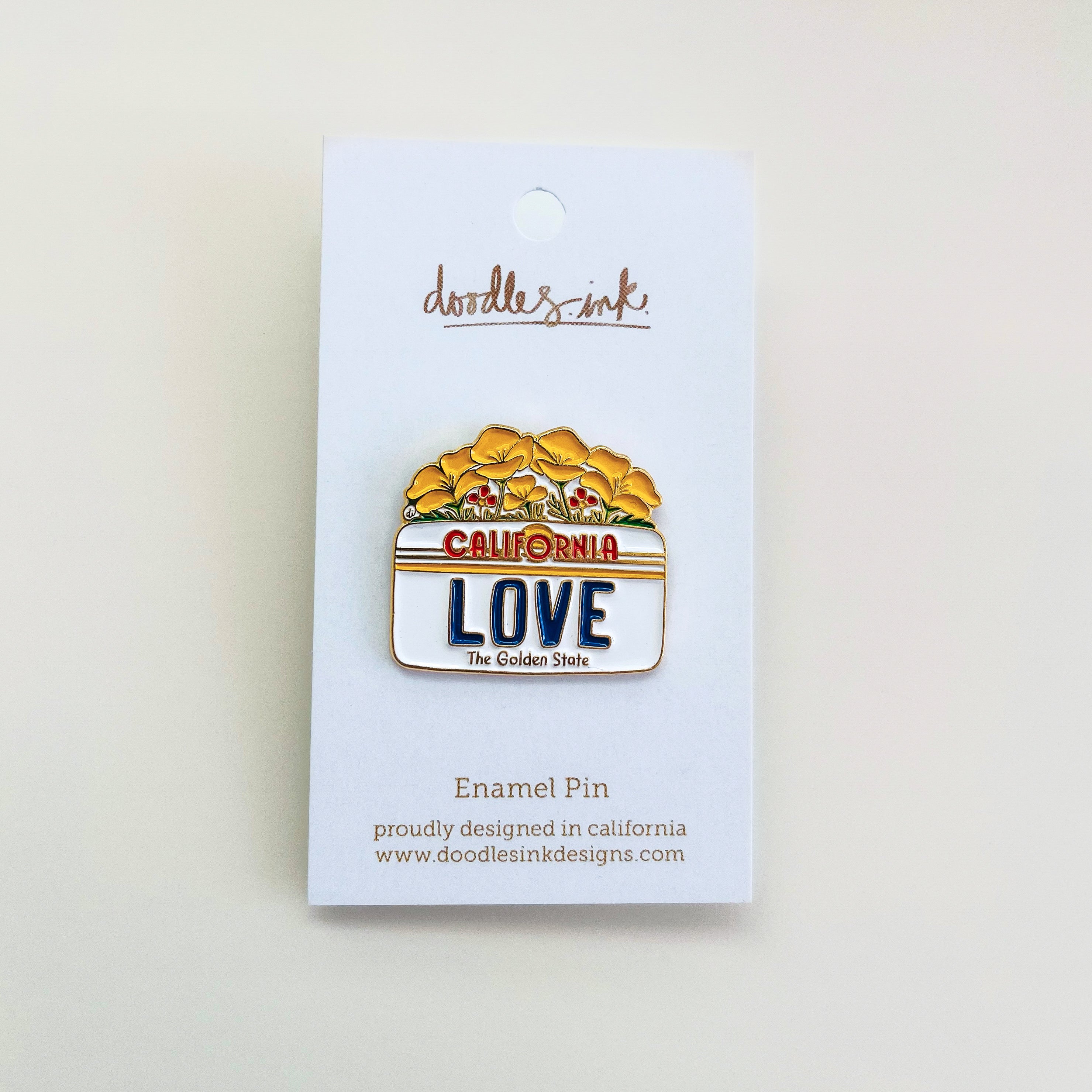California Love License Plate Enamel Pin