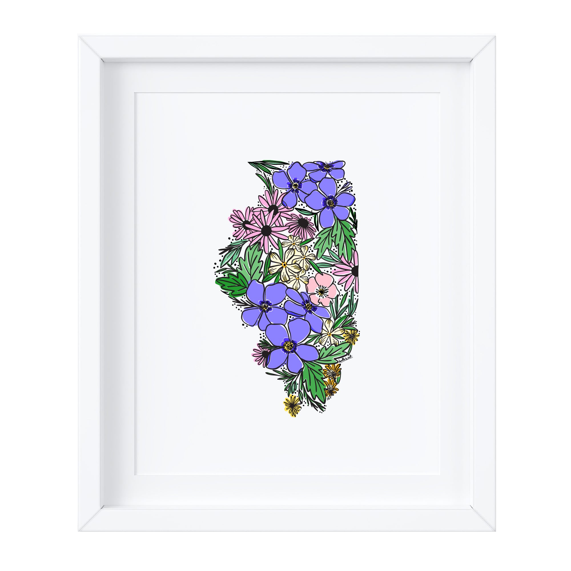 Illinois Wildflowers Art Print