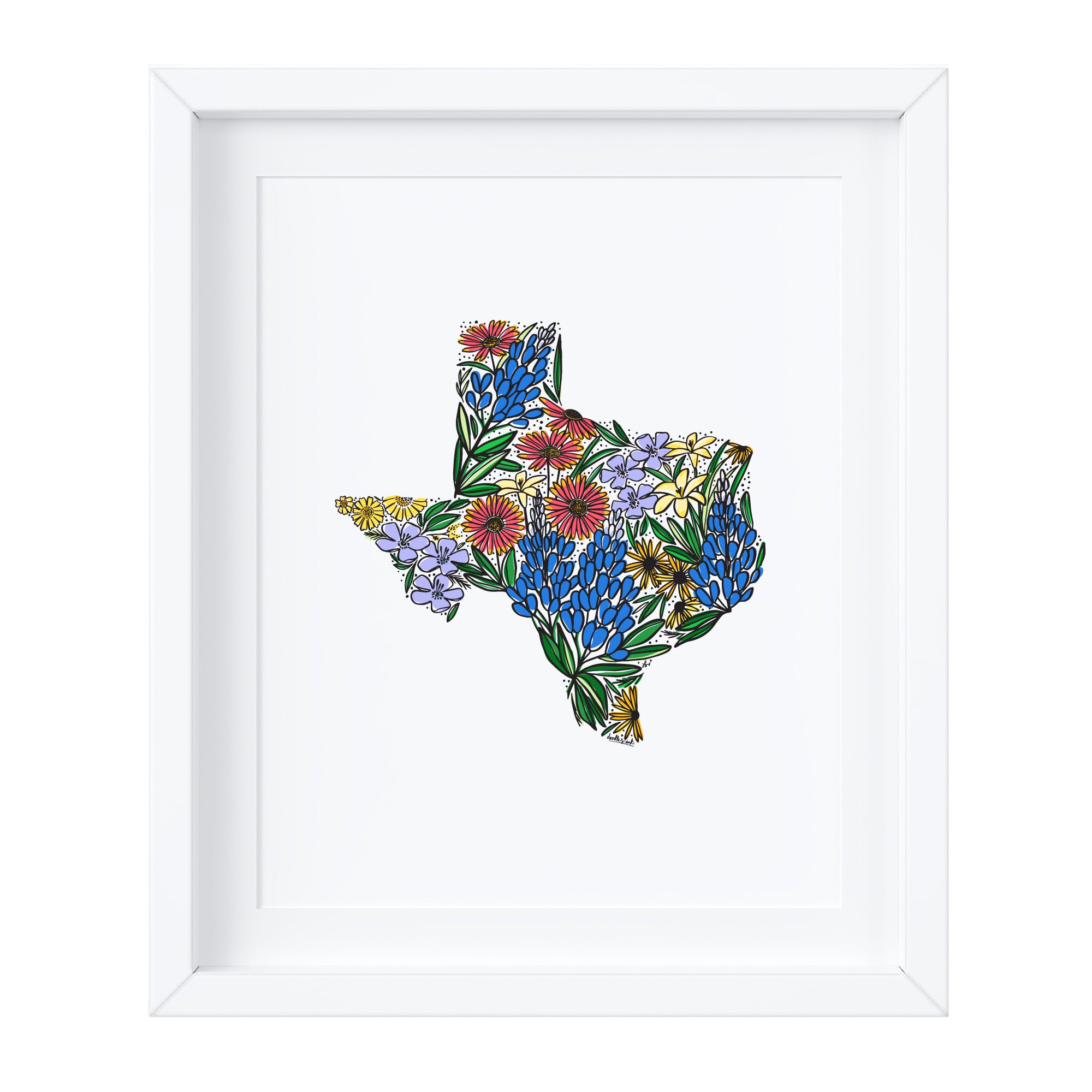 Consider the Wildflowers 8x10 Art Print Flower Art Print Texas