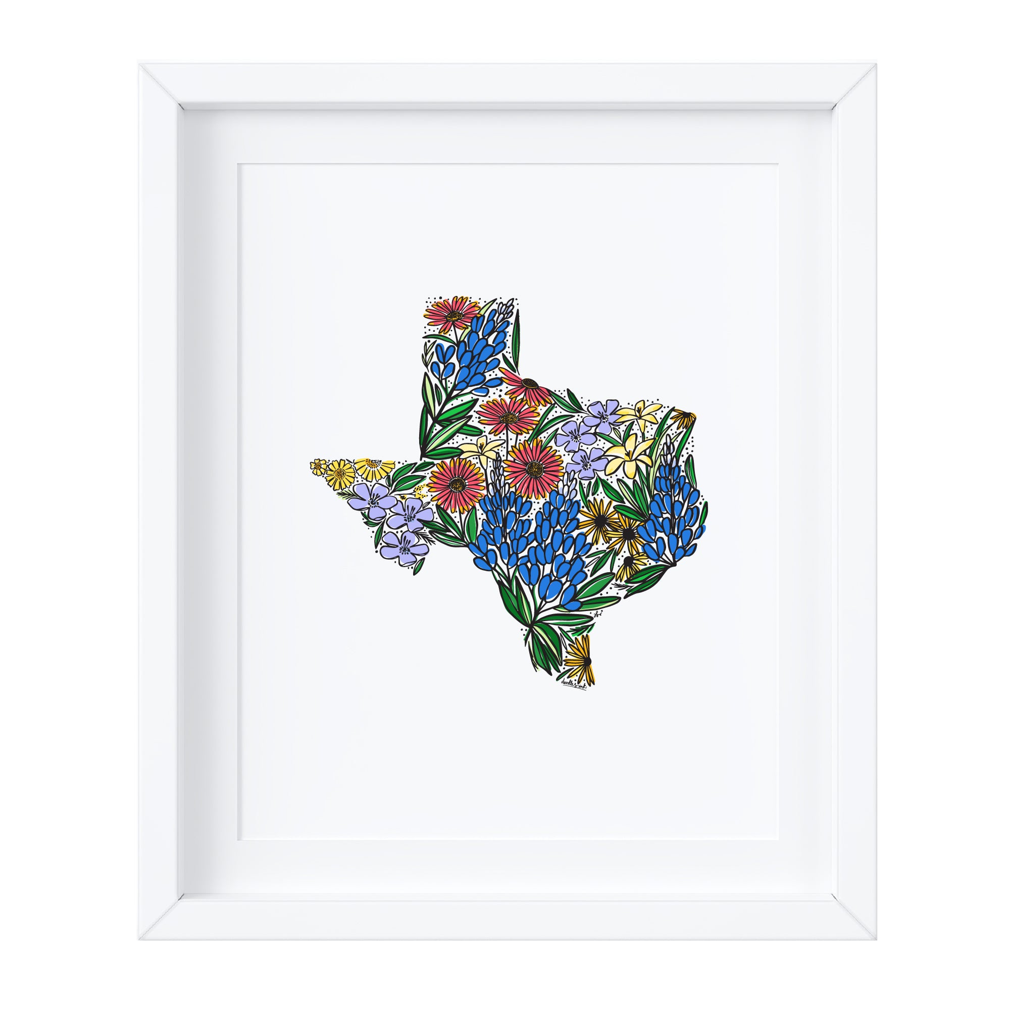 Texas Wildflowers Art Print