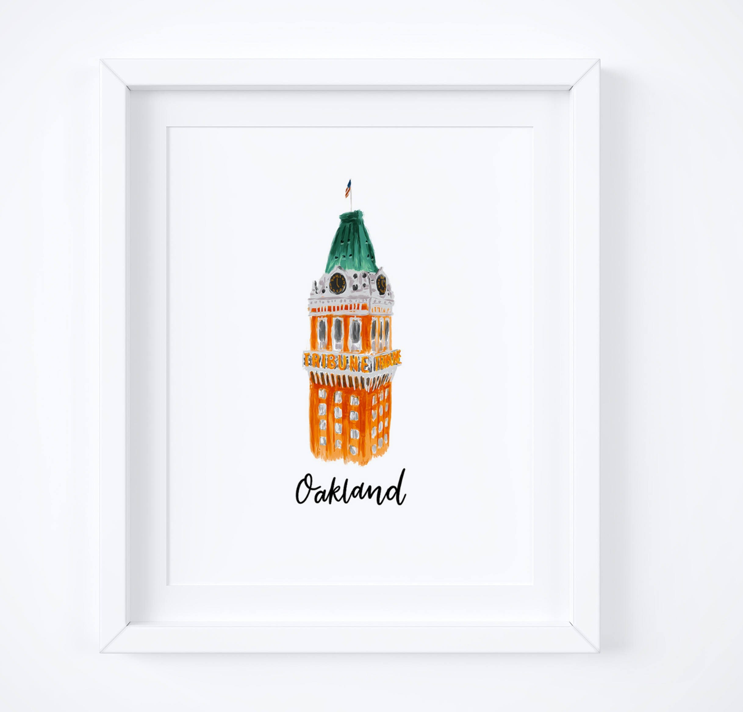 Tribune Tower Oakland Art Print