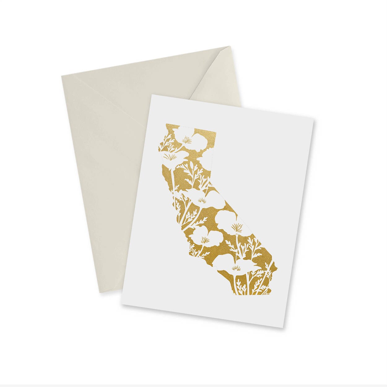 Golden State Gold Foil Notecard