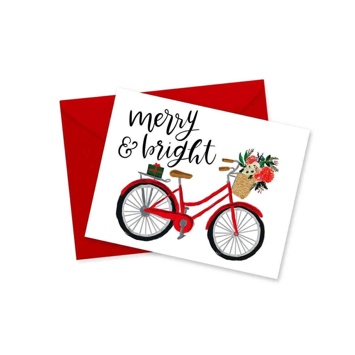 Merry and Bright Christmas Greeting Card