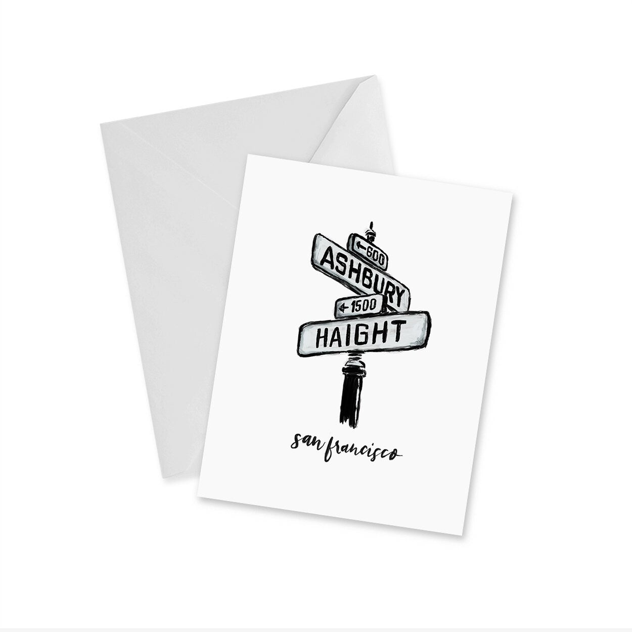 Haight Ashbury Golden Gate San Francisco Notecard