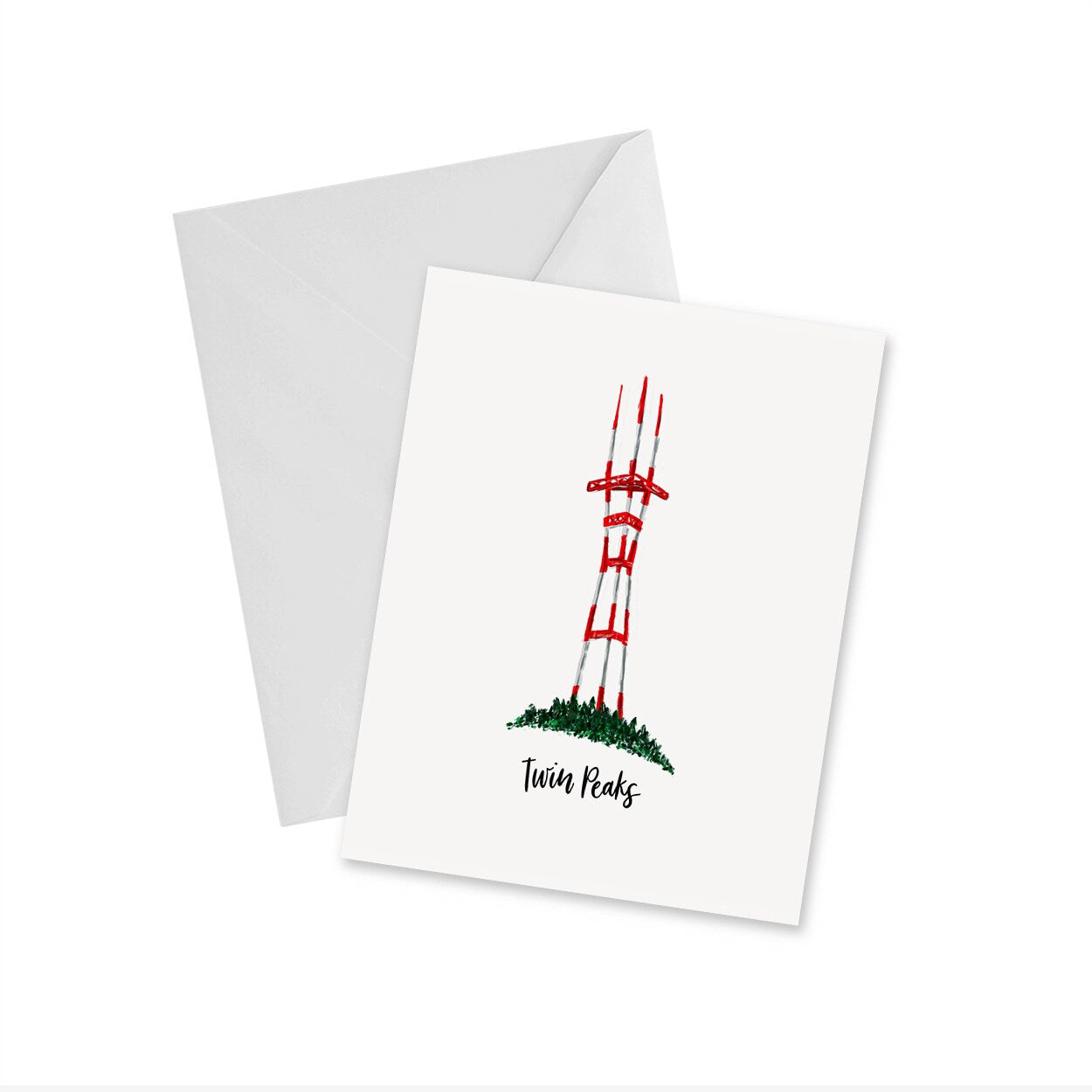 Twin Peaks Sutro Tower San Francisco Notecard