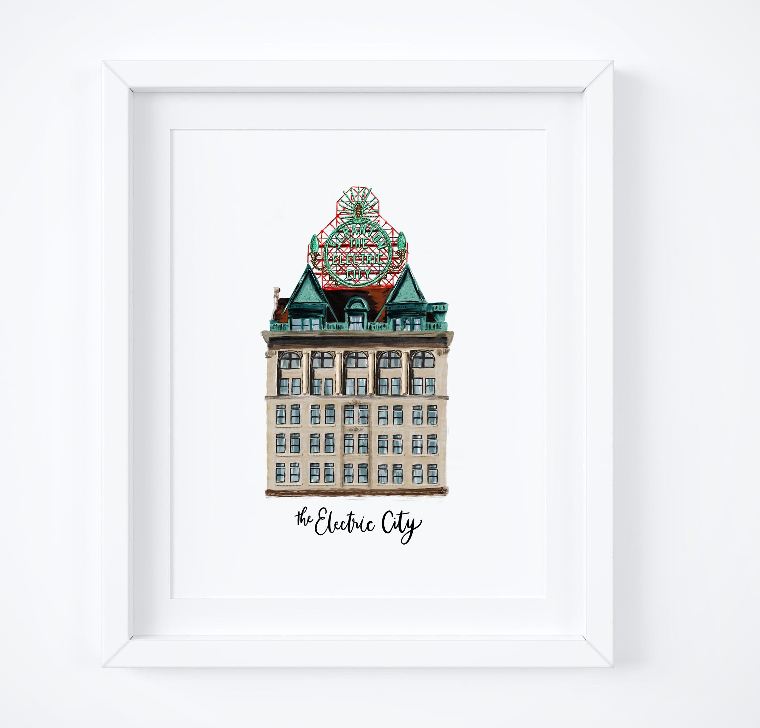 The Electric City Pennsylvania Art Print