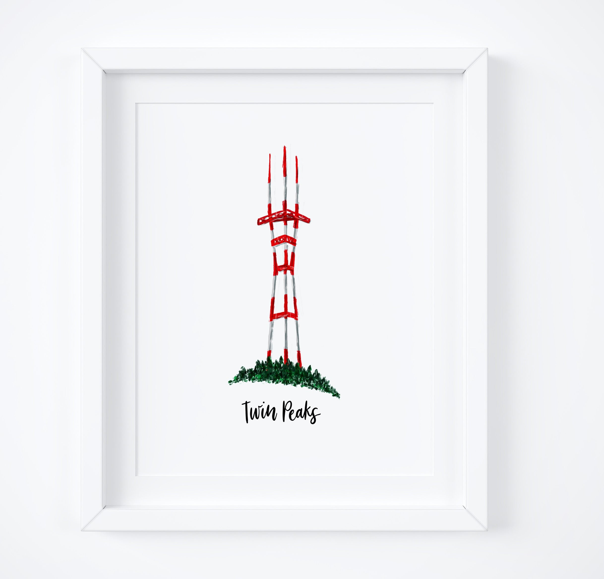 Twin Peaks Sutro Tower San Francisco Art Print