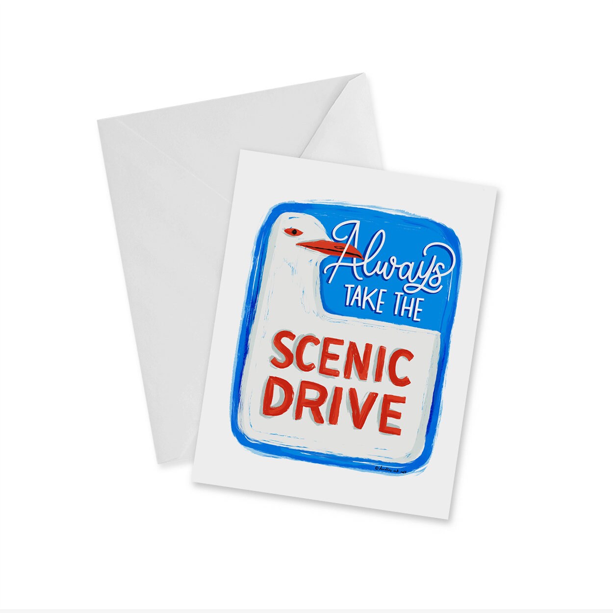 San Francisco 49 Mile Scenic Drive Sign Notecard