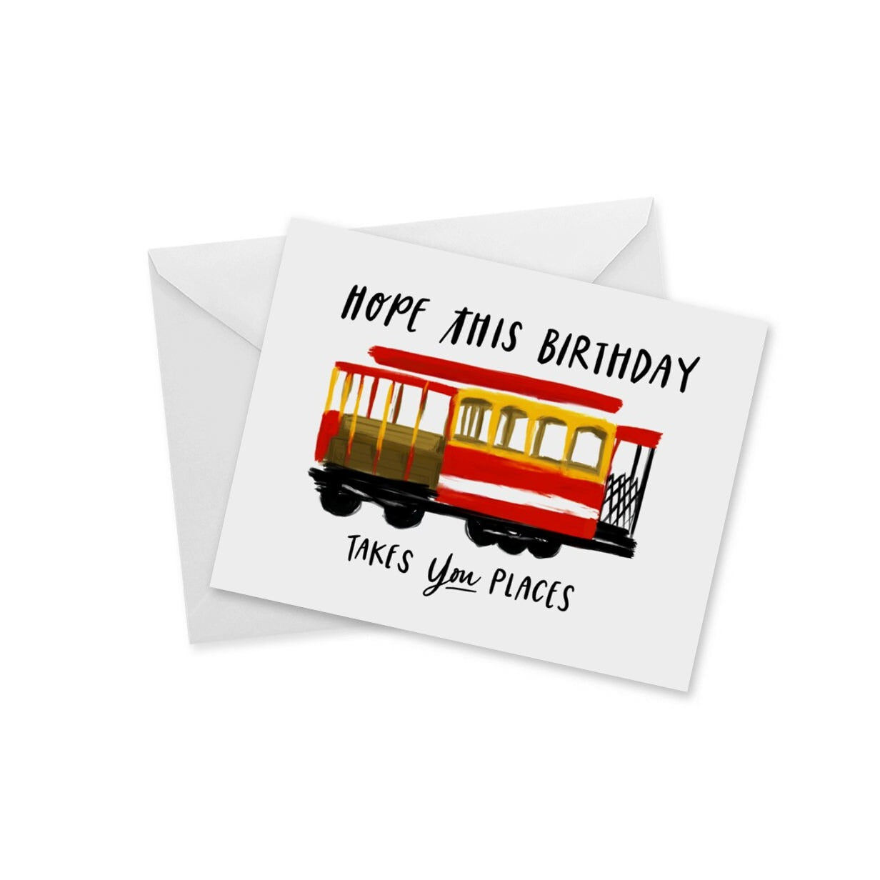 Birthday Cable Car Notecard