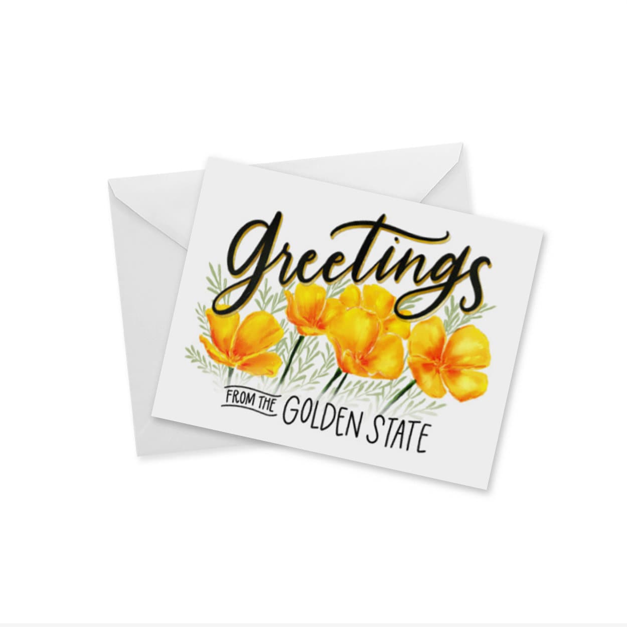 Greetings From The Golden State Notecard
