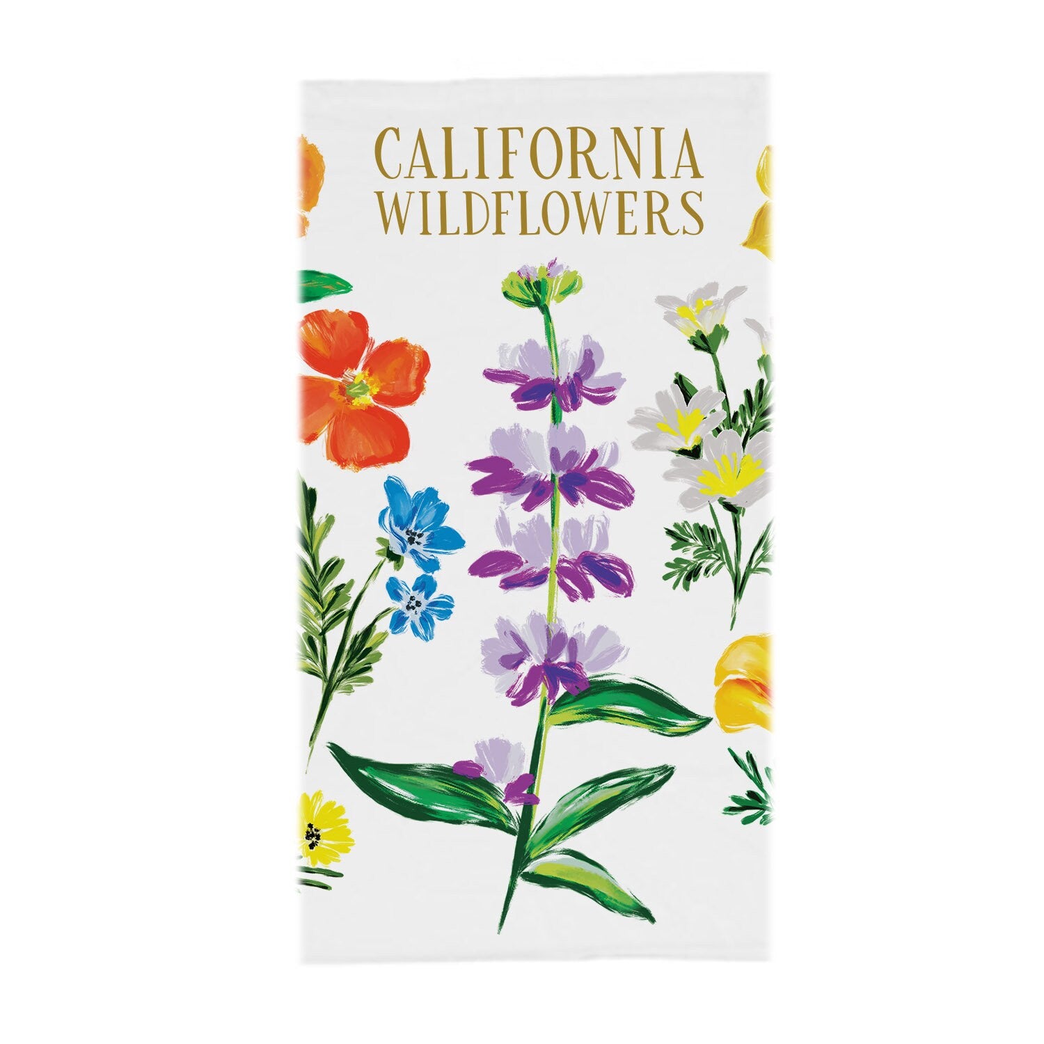 California Wildflowers Tea Towel