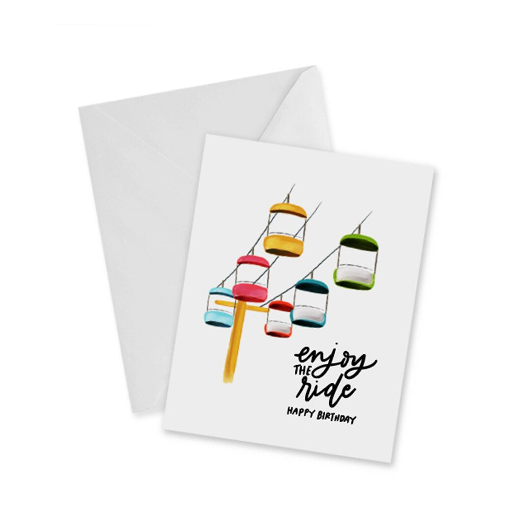 Happy Birthday Enjoy The Ride Notecard