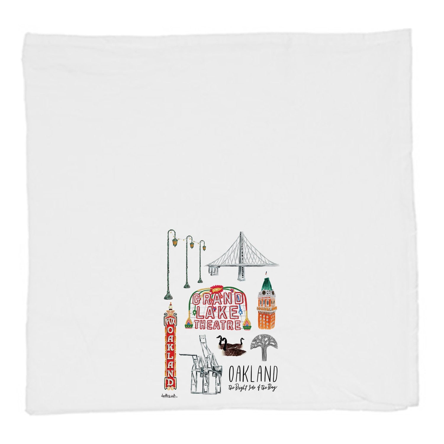 Oakland Collage Tea Towel