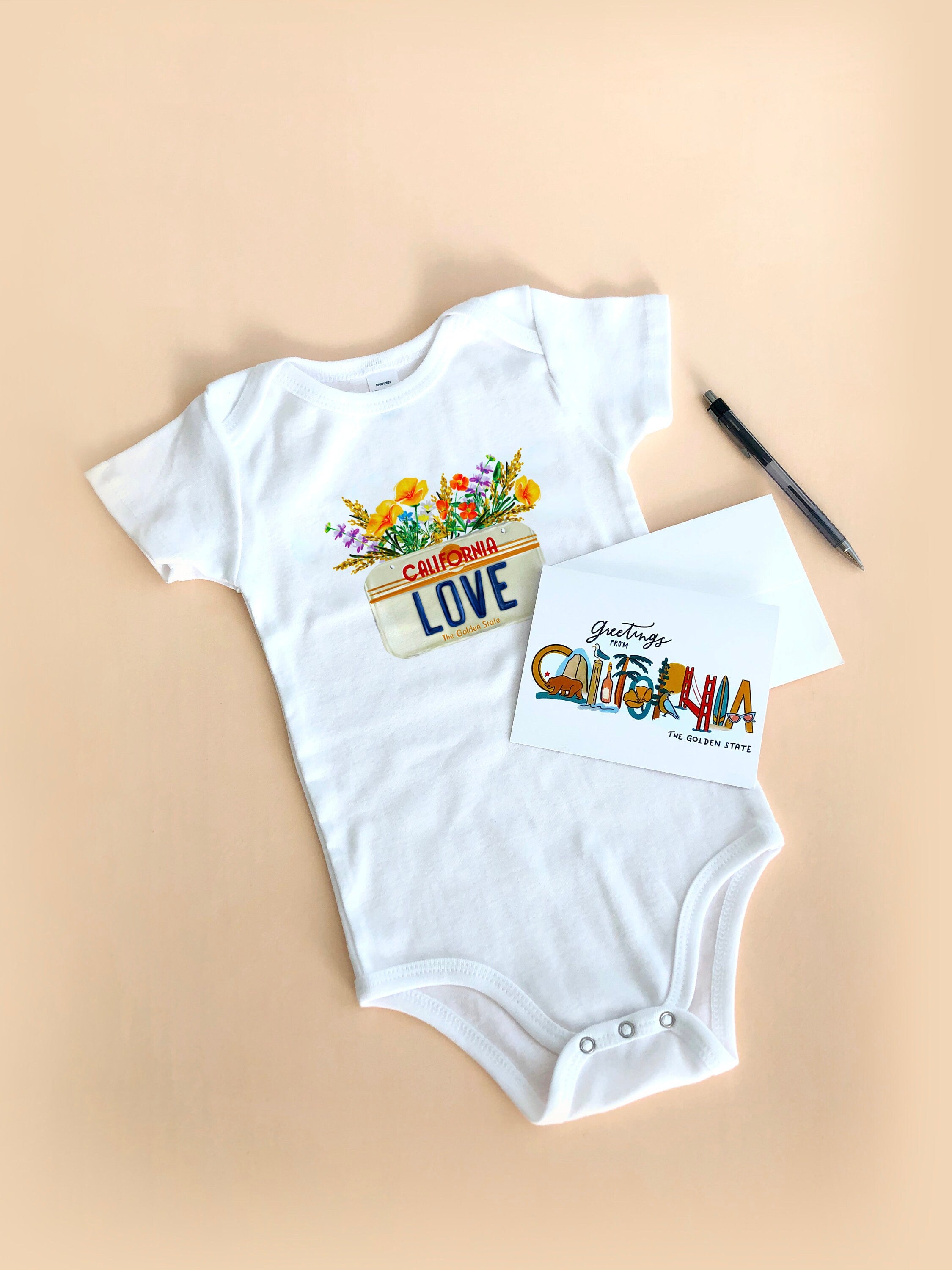 Greetings From California - Landmark Lettering Notecard