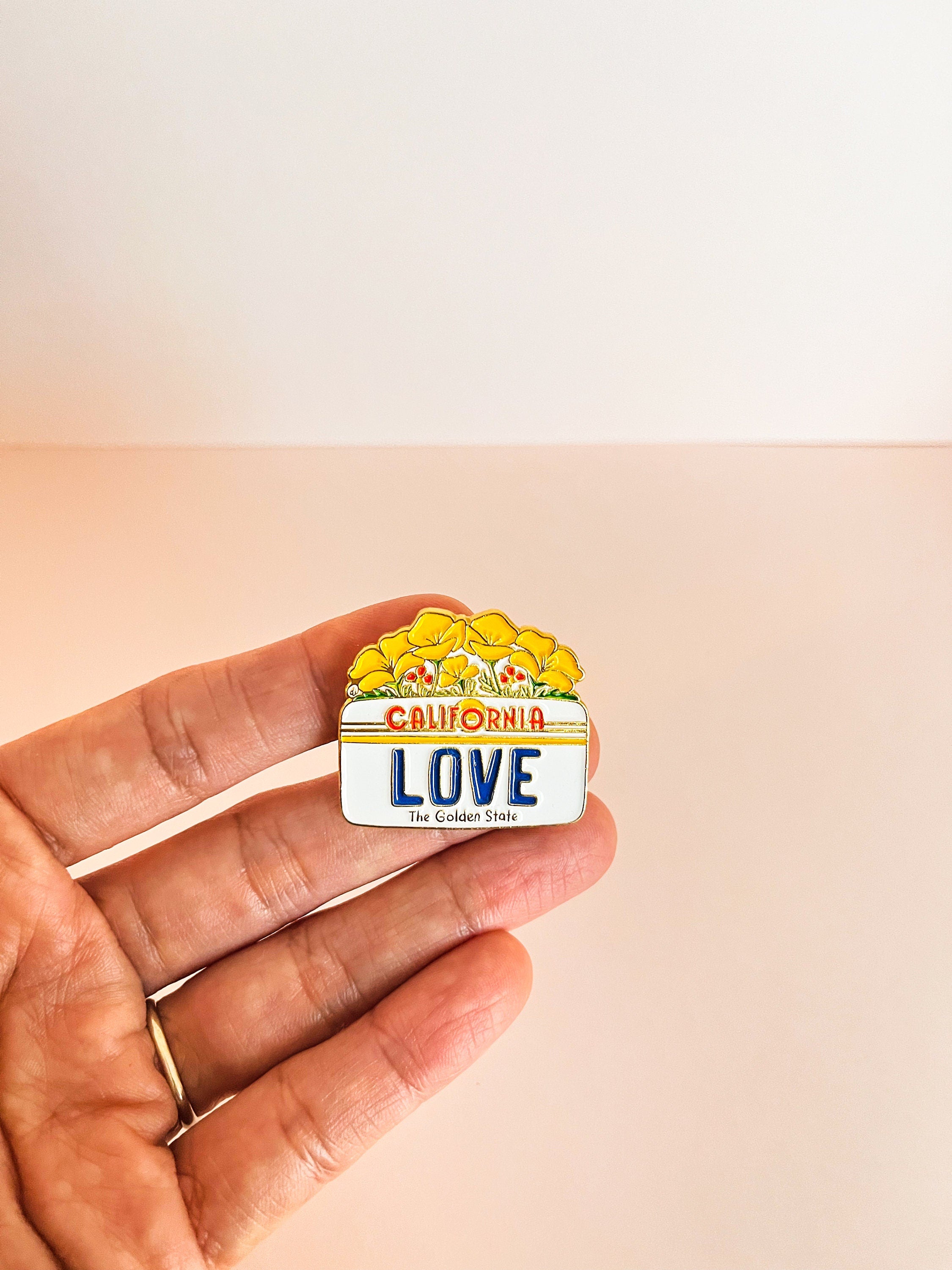 California Love License Plate Enamel Pin