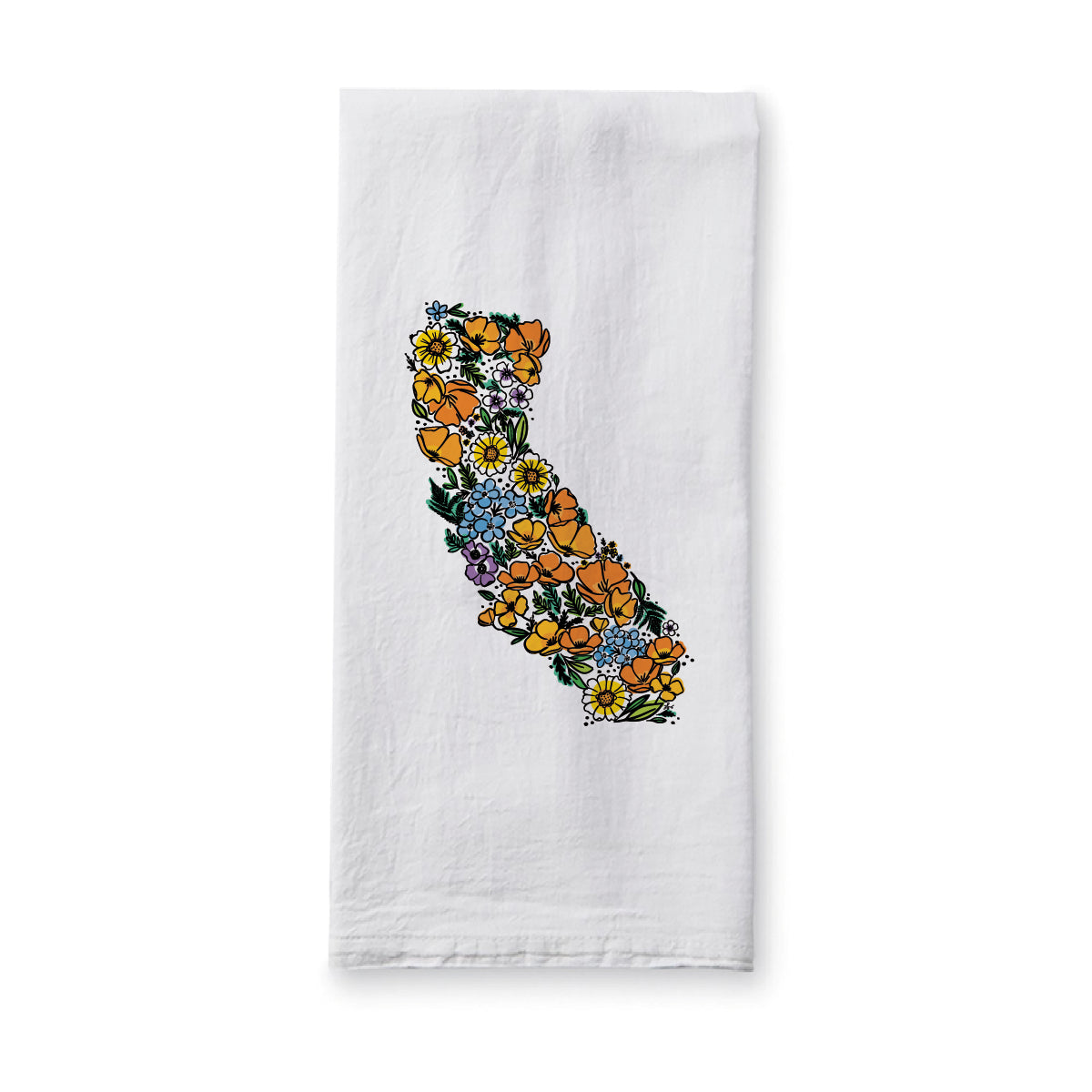 California State Wildflowers - 19x28" Tea Towel