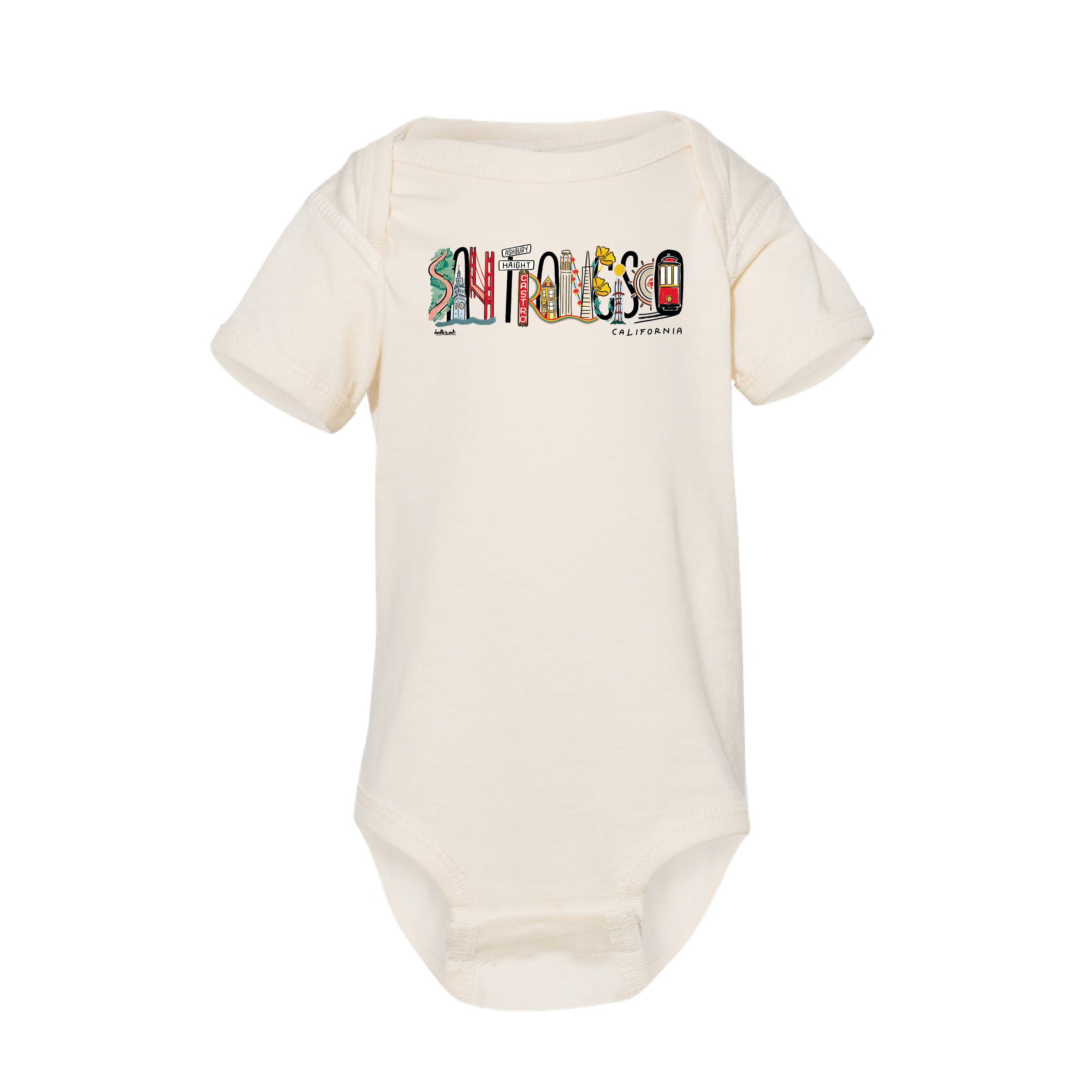 San Francisco, Landmark Lettering, Baby Onesie