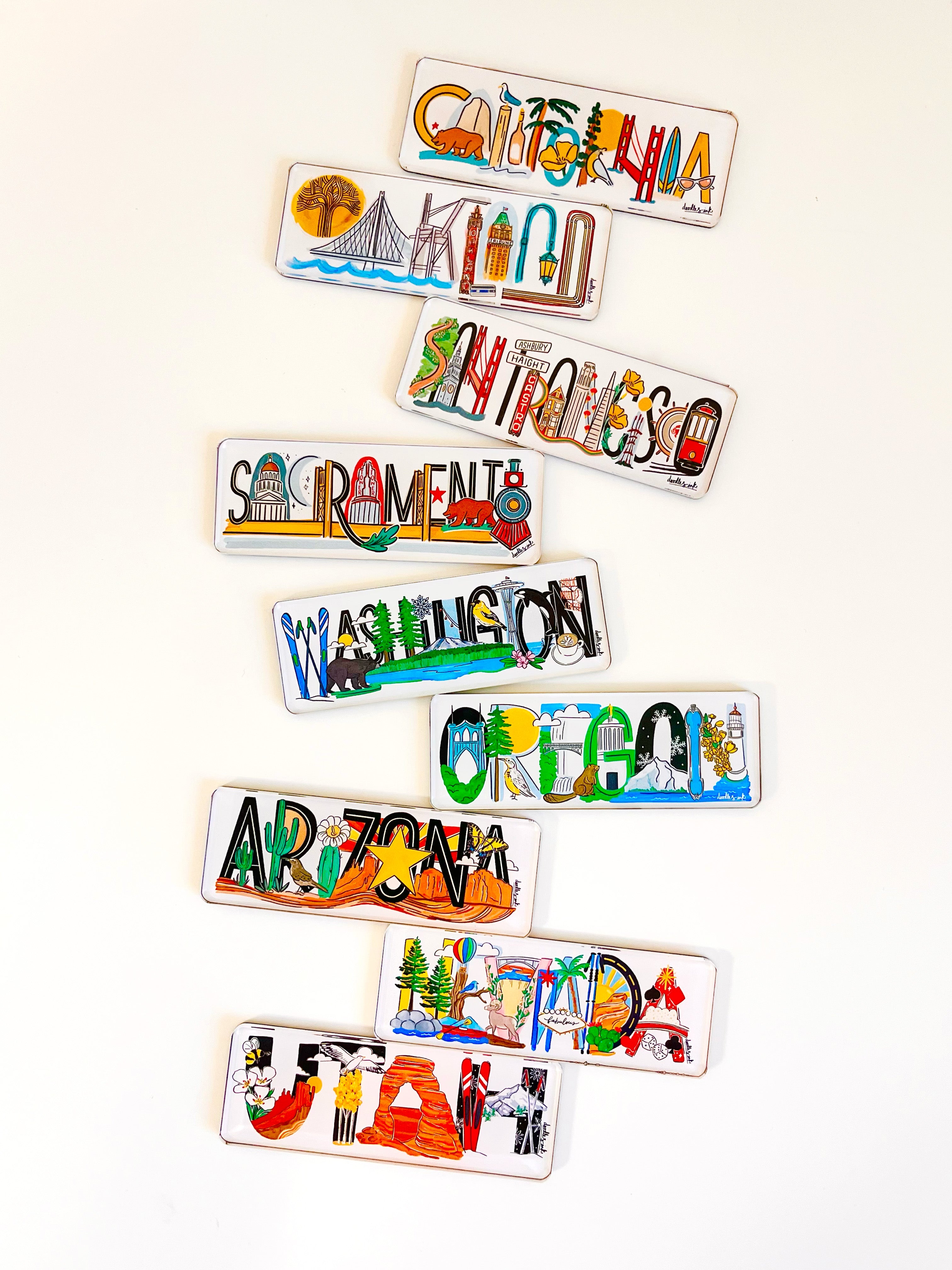 Oregon Landmark Lettering Magnet