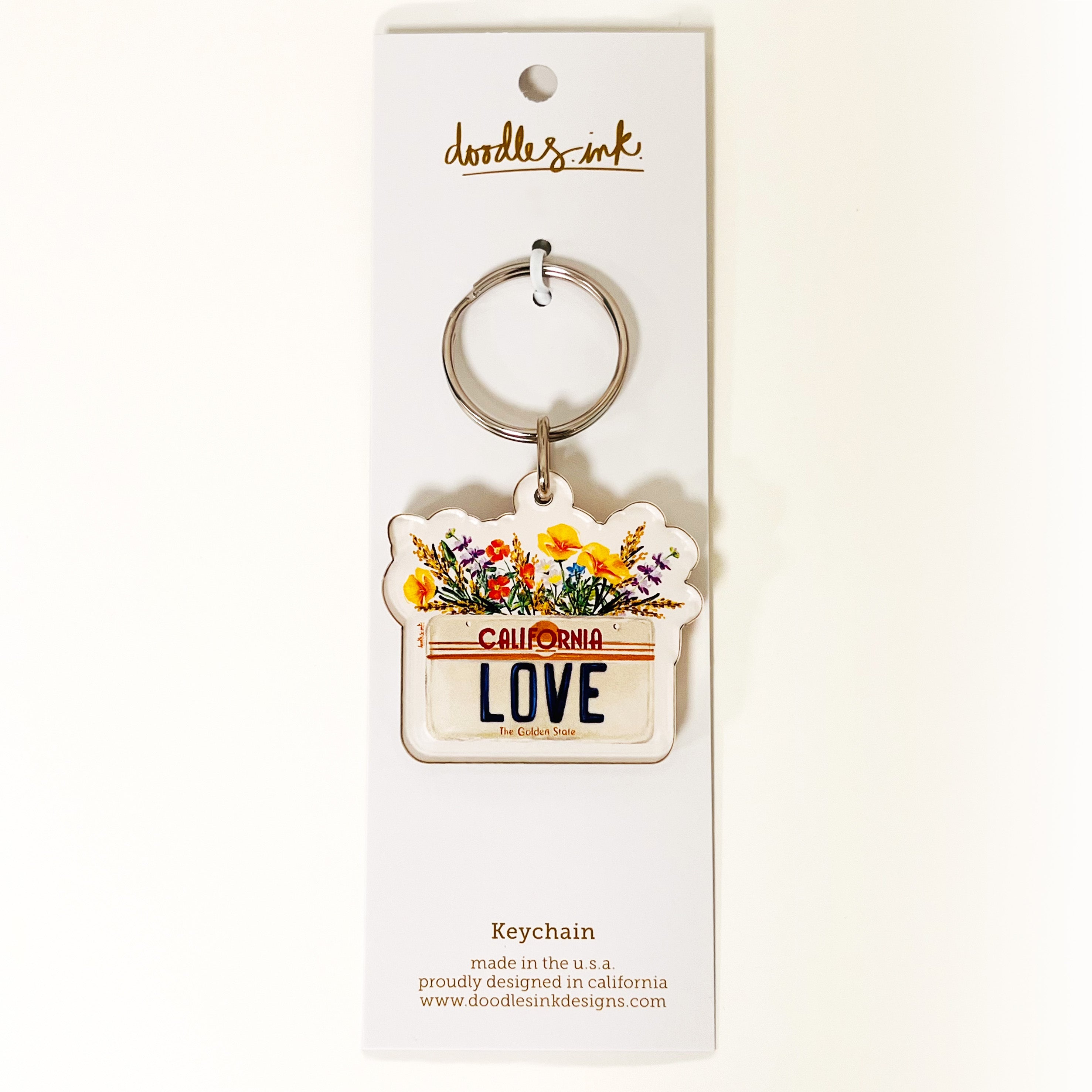California Love Wildflower Keychain