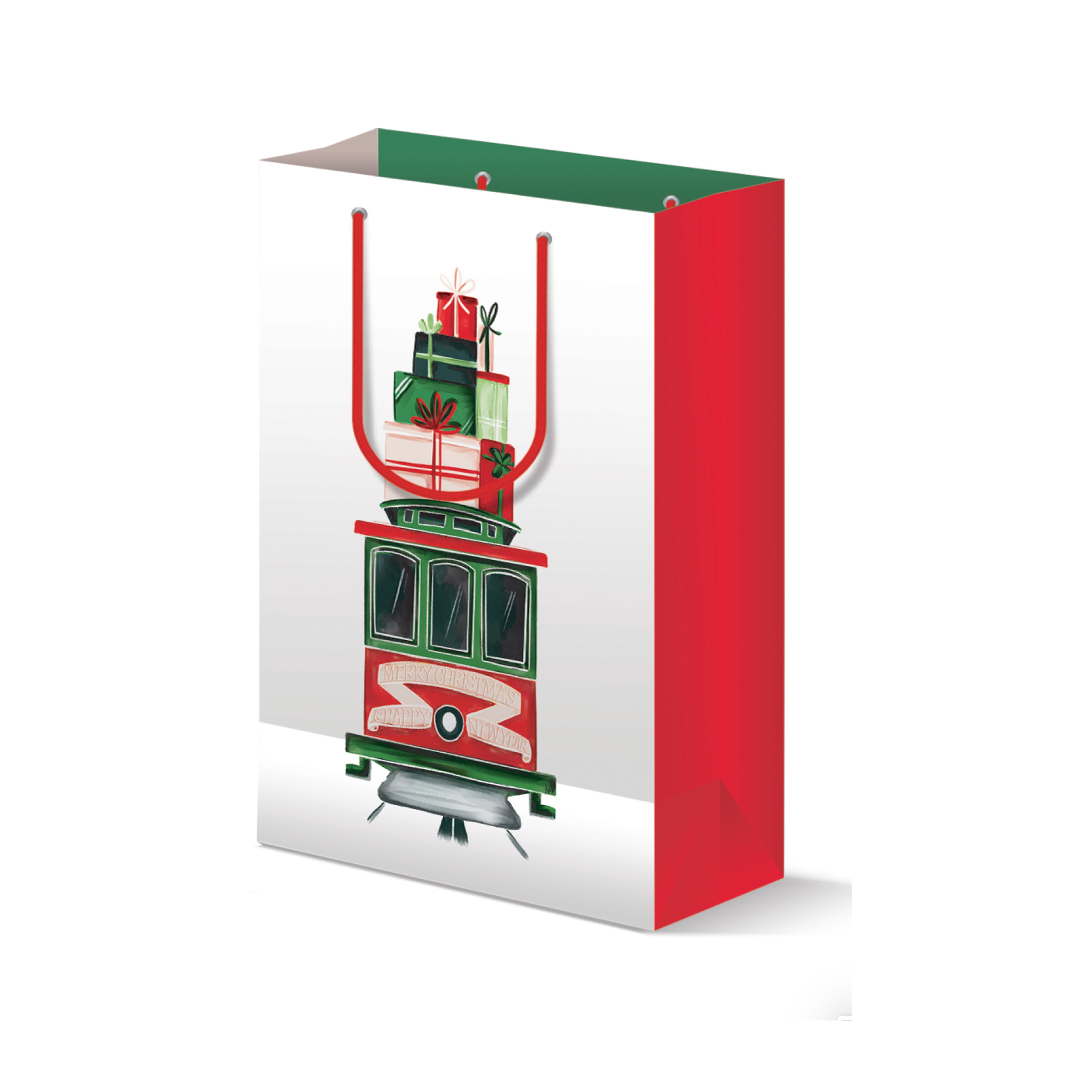 Cable Car With Gifts - Holiday Gift Bag