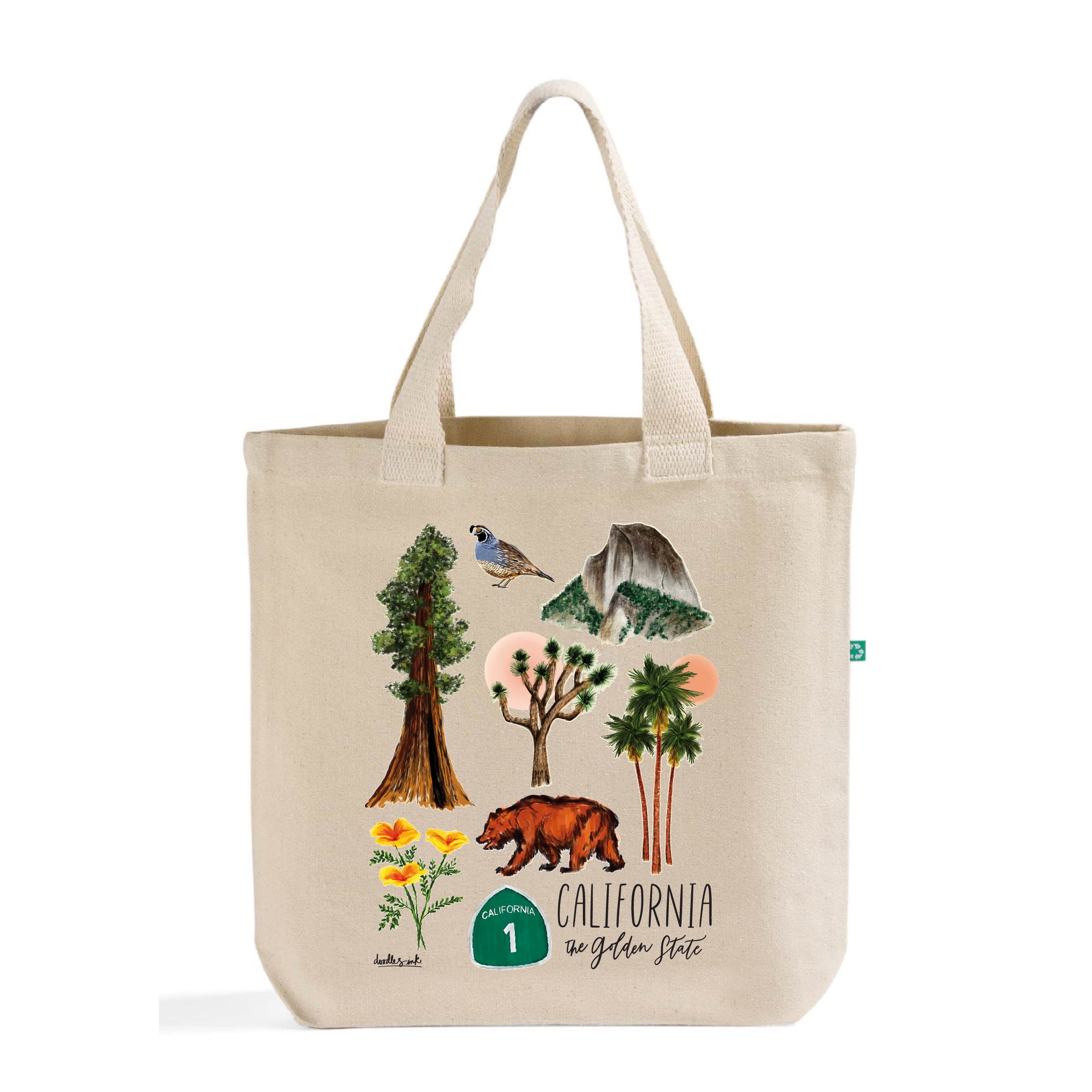California Collage Tote Bag