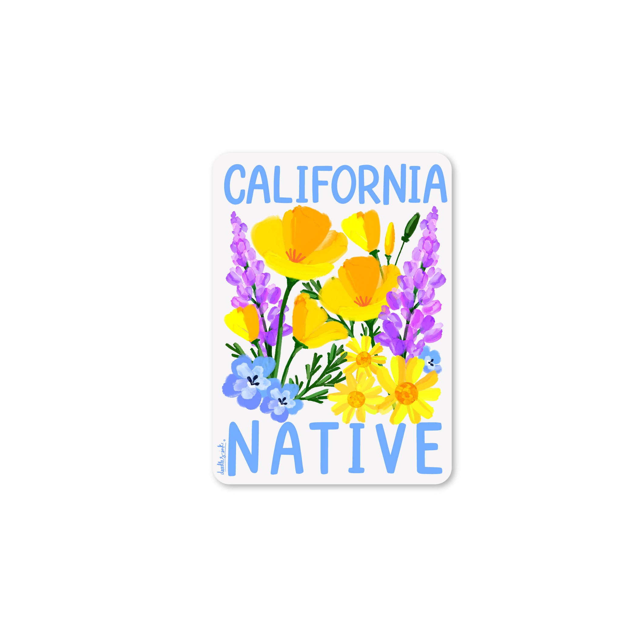 California Native Sticker | doodles.ink.
