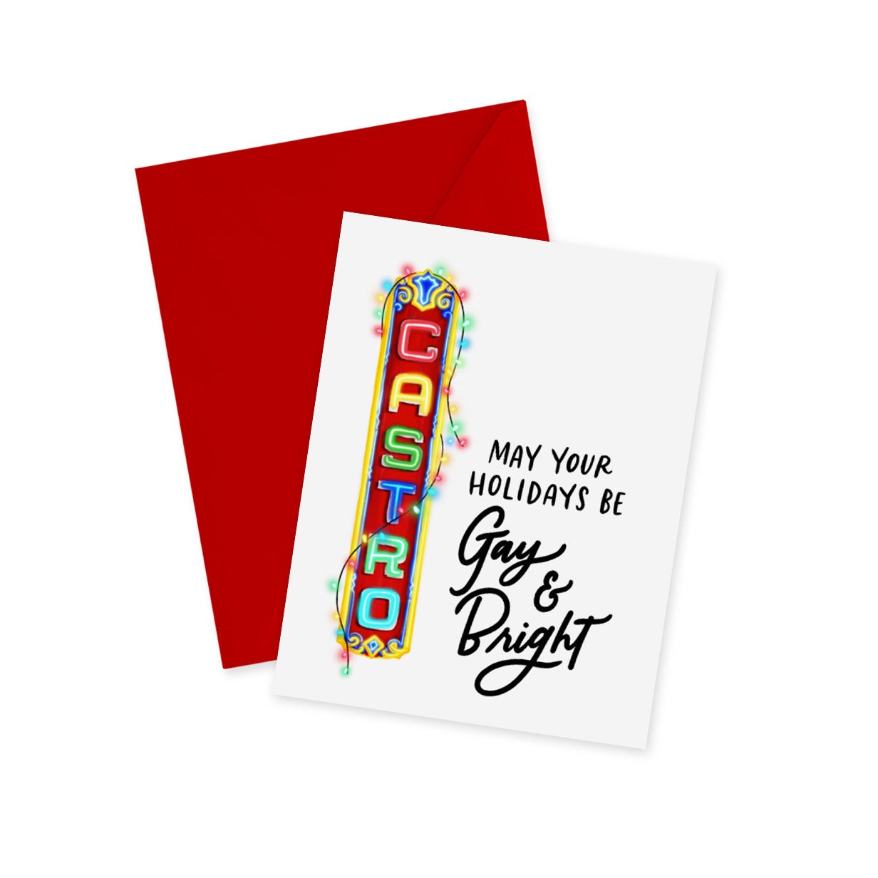 Gay & Bright Holiday Greeting Card