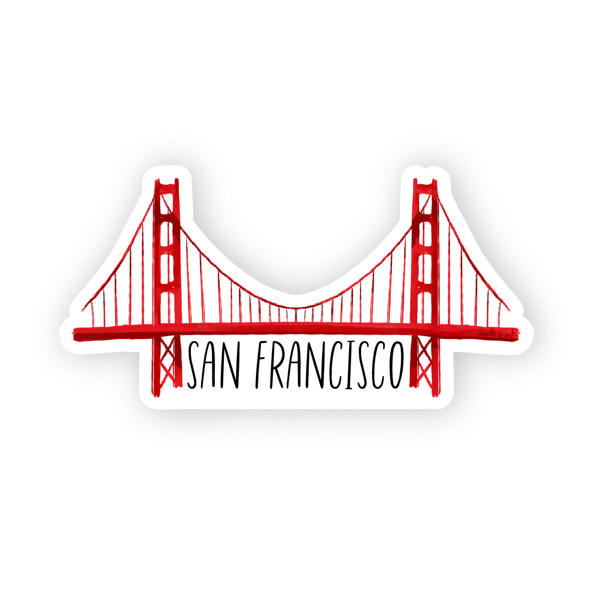 doodles.ink. | Golden Gate Bridge San Francisco Sticker