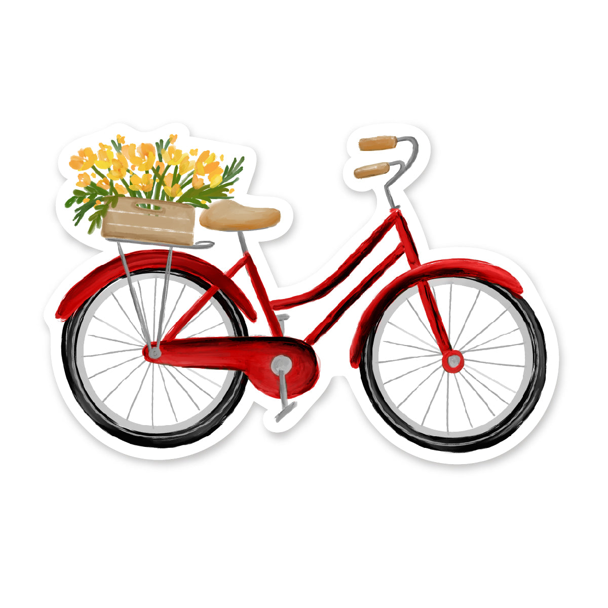 Red Bike Sticker