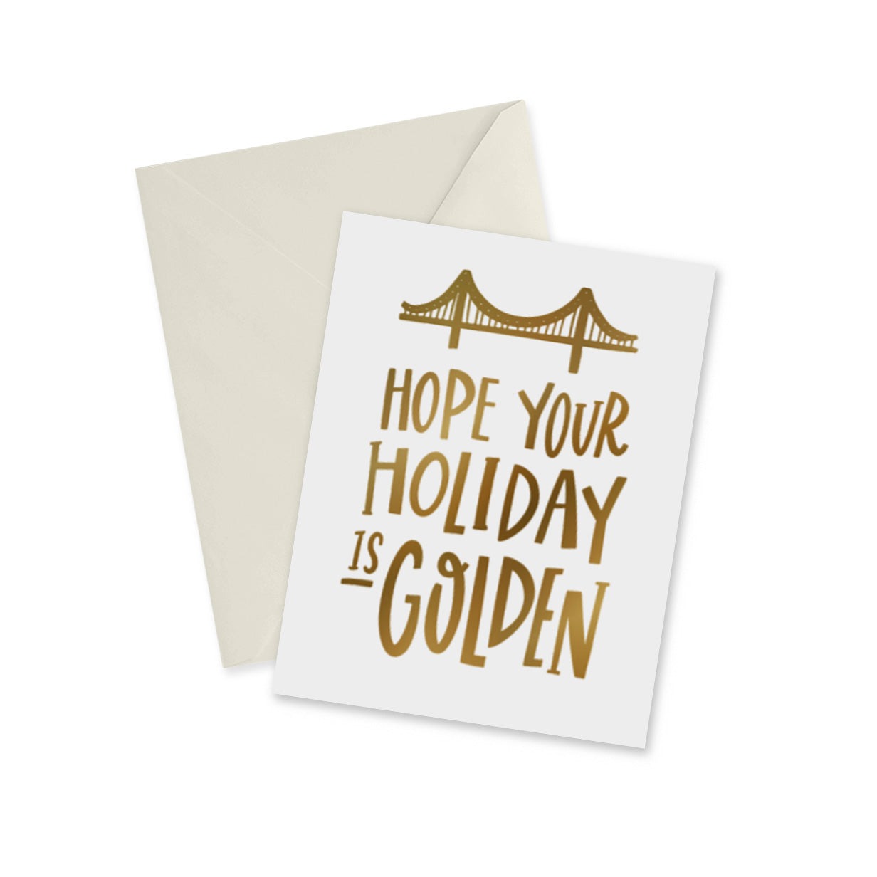 Golden Holiday Greeting Card