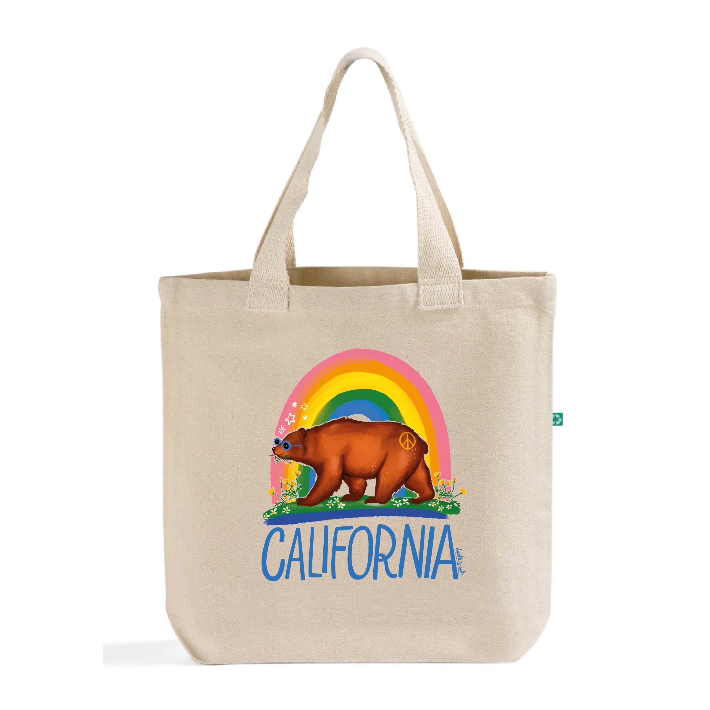Good Vibes Cali Bear Tote Bag