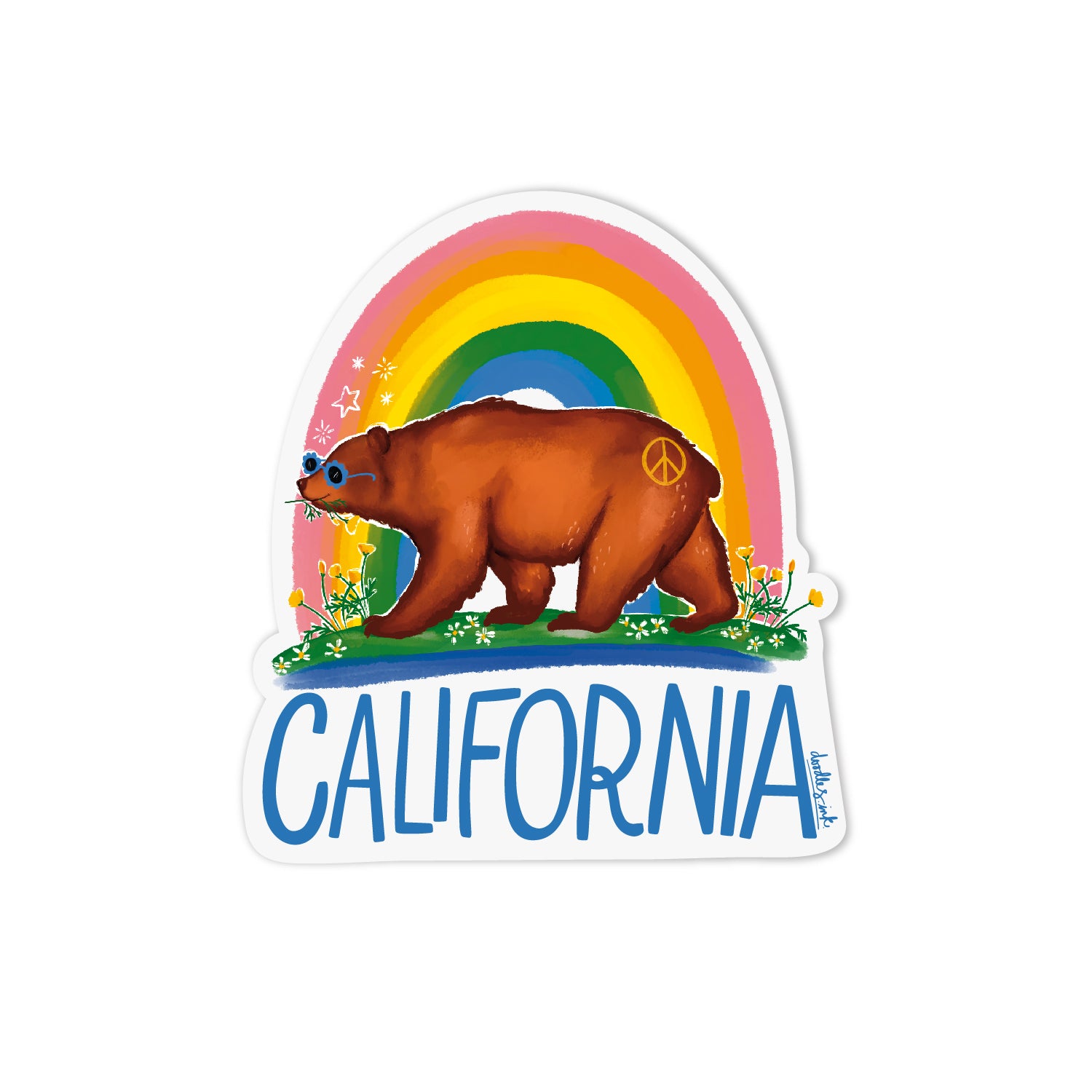 Good Vibes Cali Bear Sticker