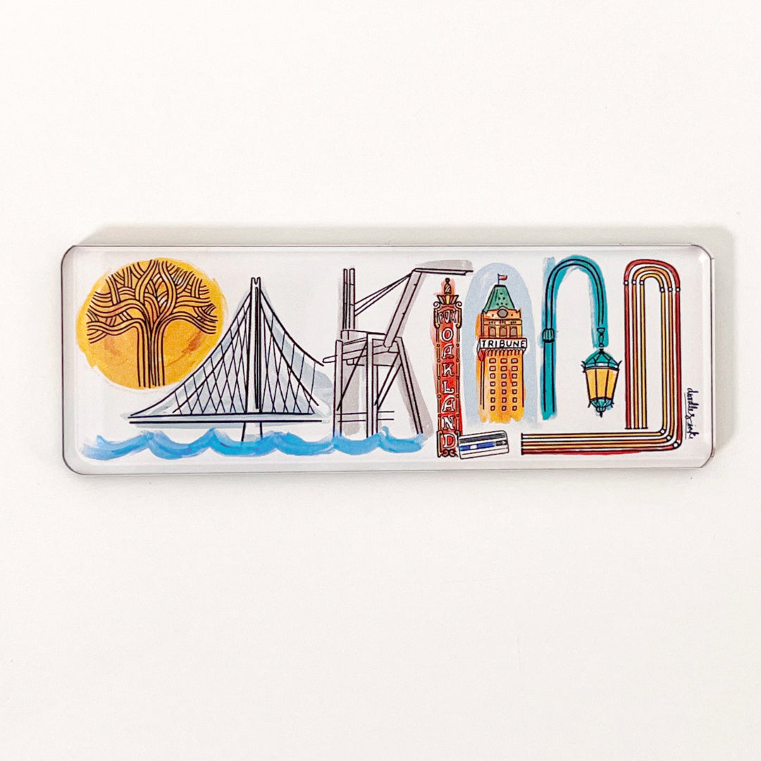 Landmark Lettering Oakland Landmark Lettering Magnet – doodles.ink.