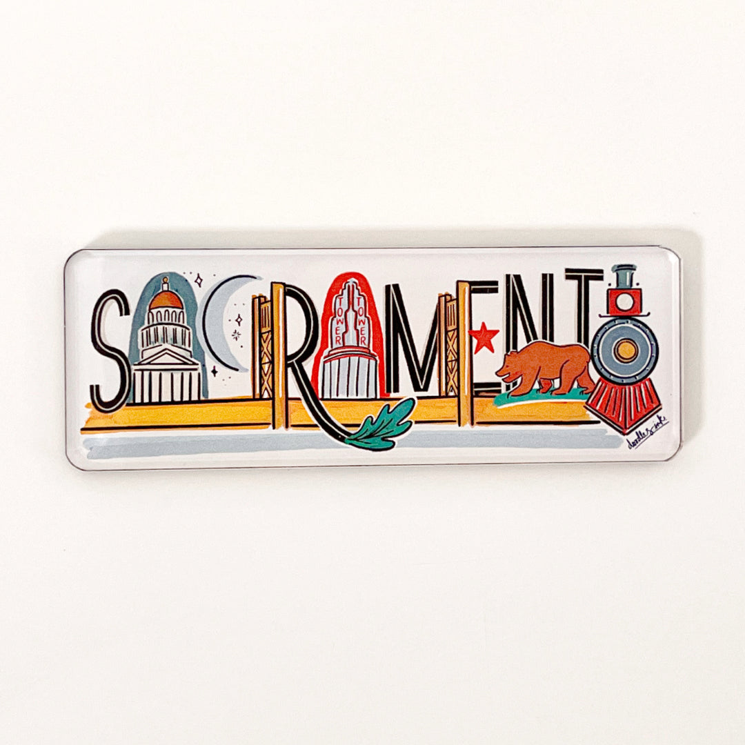 Sacramento Lettering Magnet