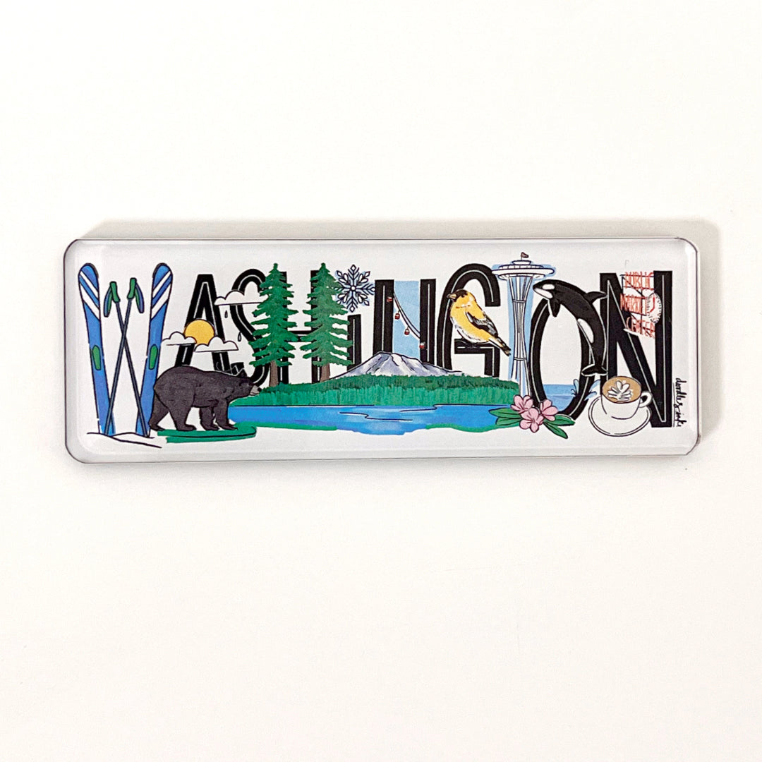 Washington Landmark Lettering Magnet