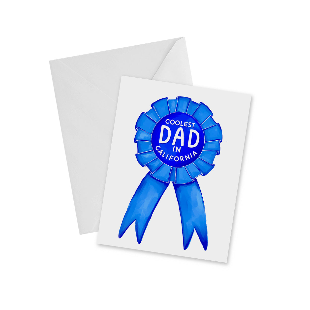 Coolest Dad in California Ribbon - Notecard