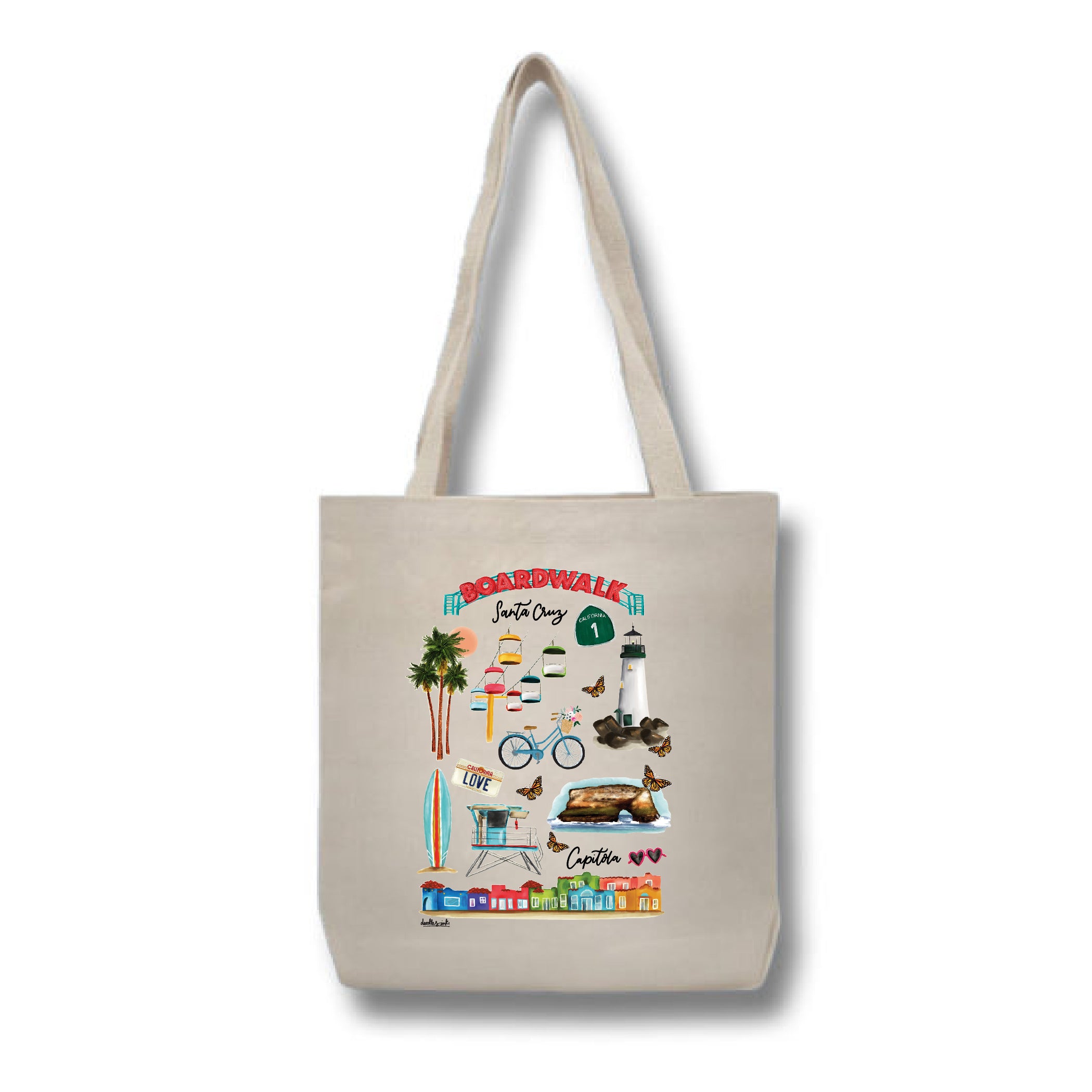 Santa Cruz & Capitola Collage Tote Bag